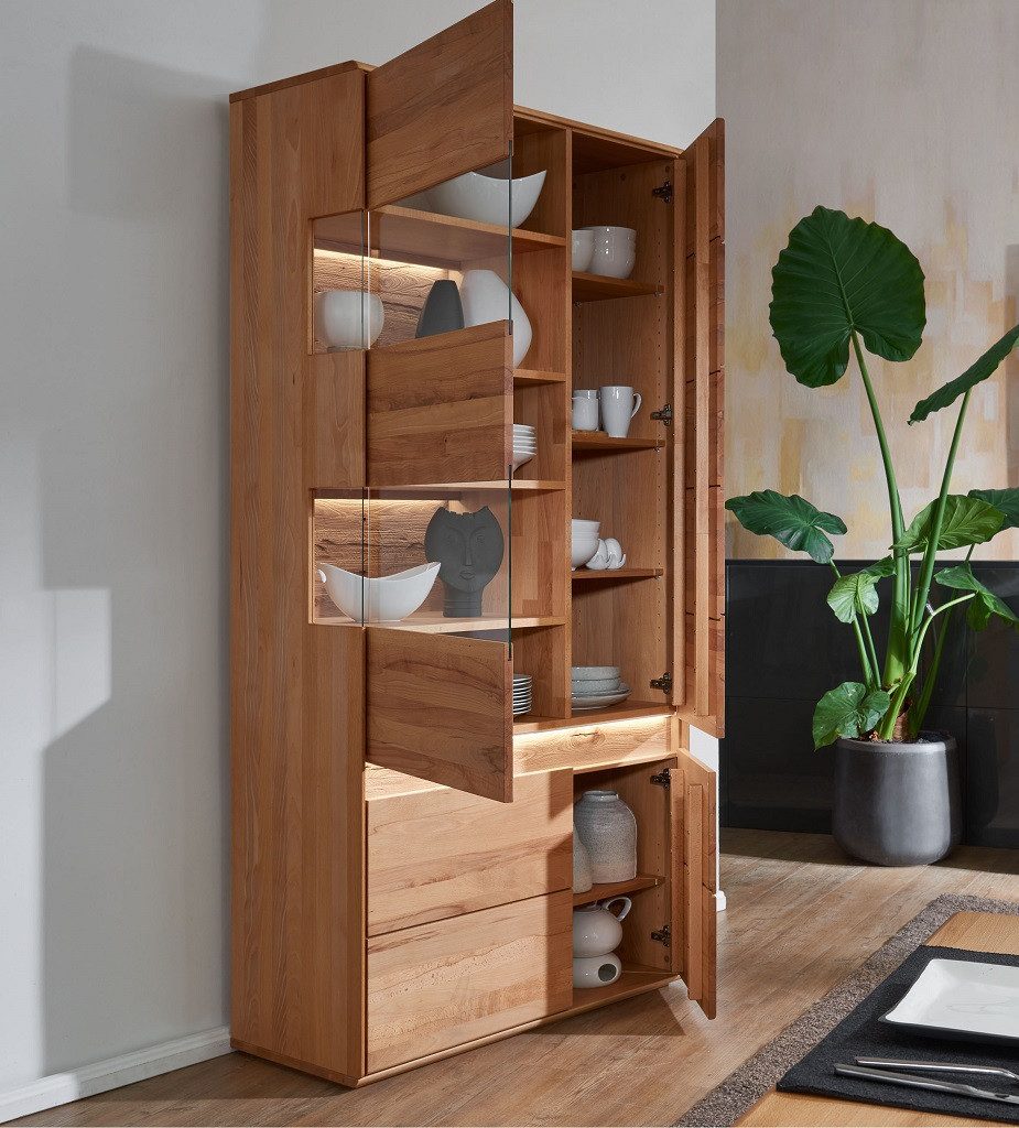 Main Möbel Vitrine Vitrine Schrank links 103x207cm Kernbuche Berlin