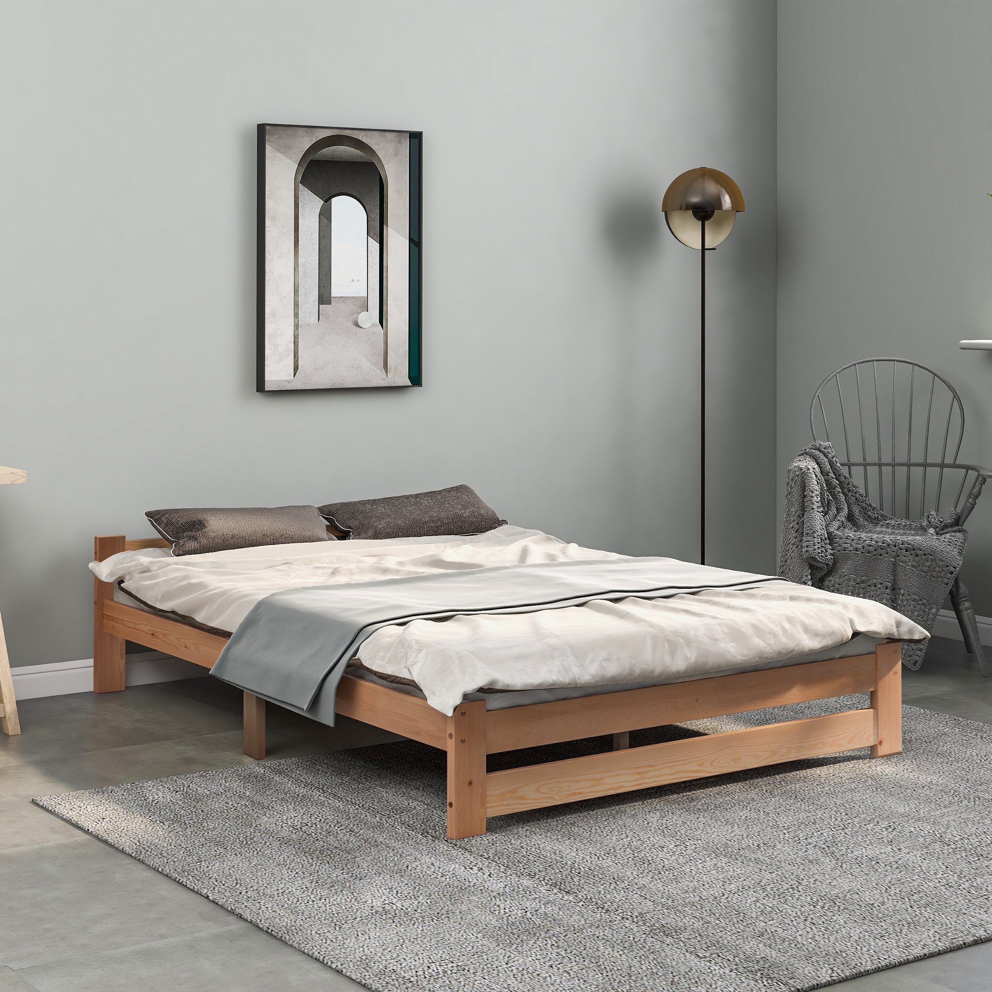 HAUSS SPOLE Bett Doppelbett Holzbett Bettrahmen Kinderbett Jugendbett (mit günstig online kaufen