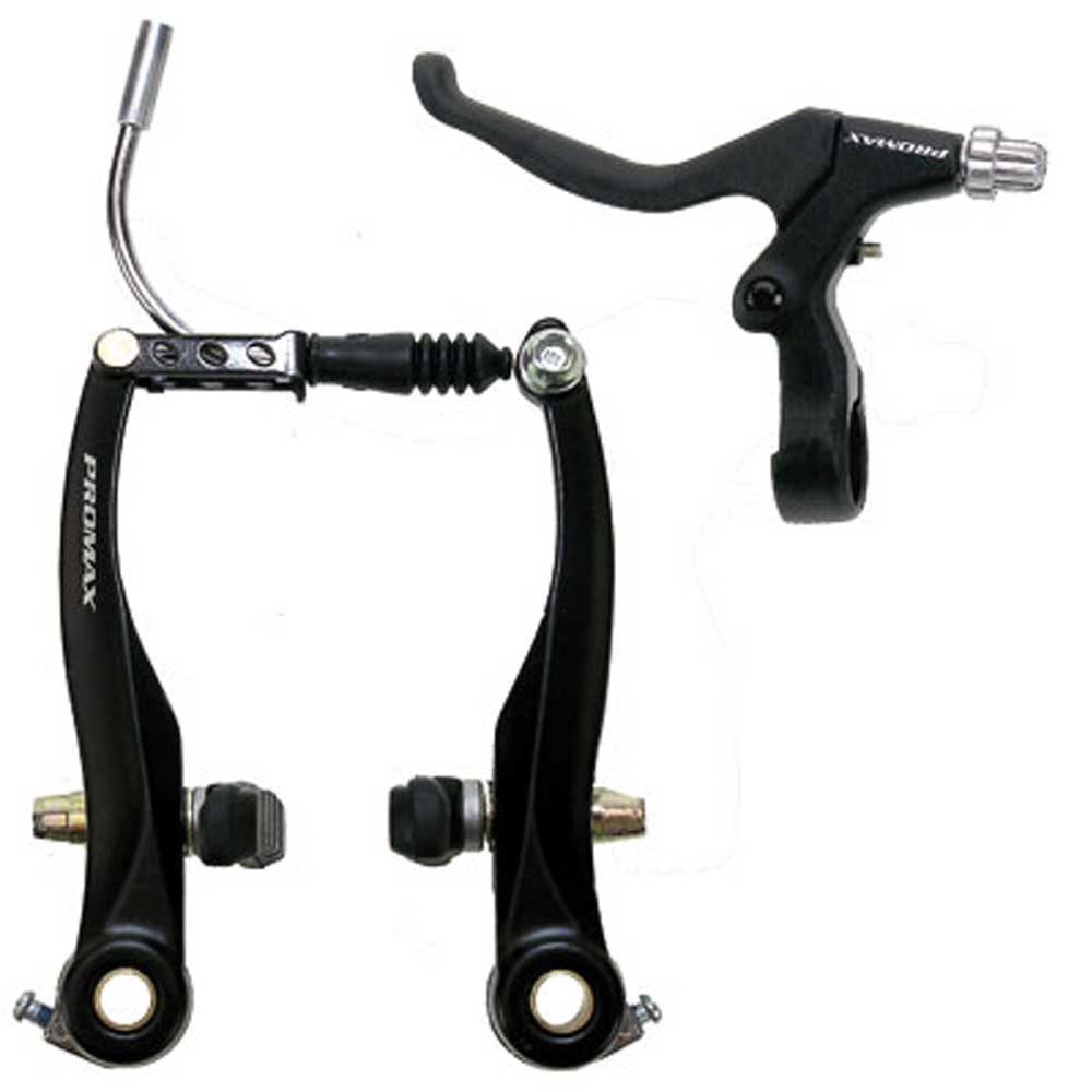 Promax Bremsgriff Promax Bremsenset Promax V-Brake + Bremshebel schwarz Fahrrad