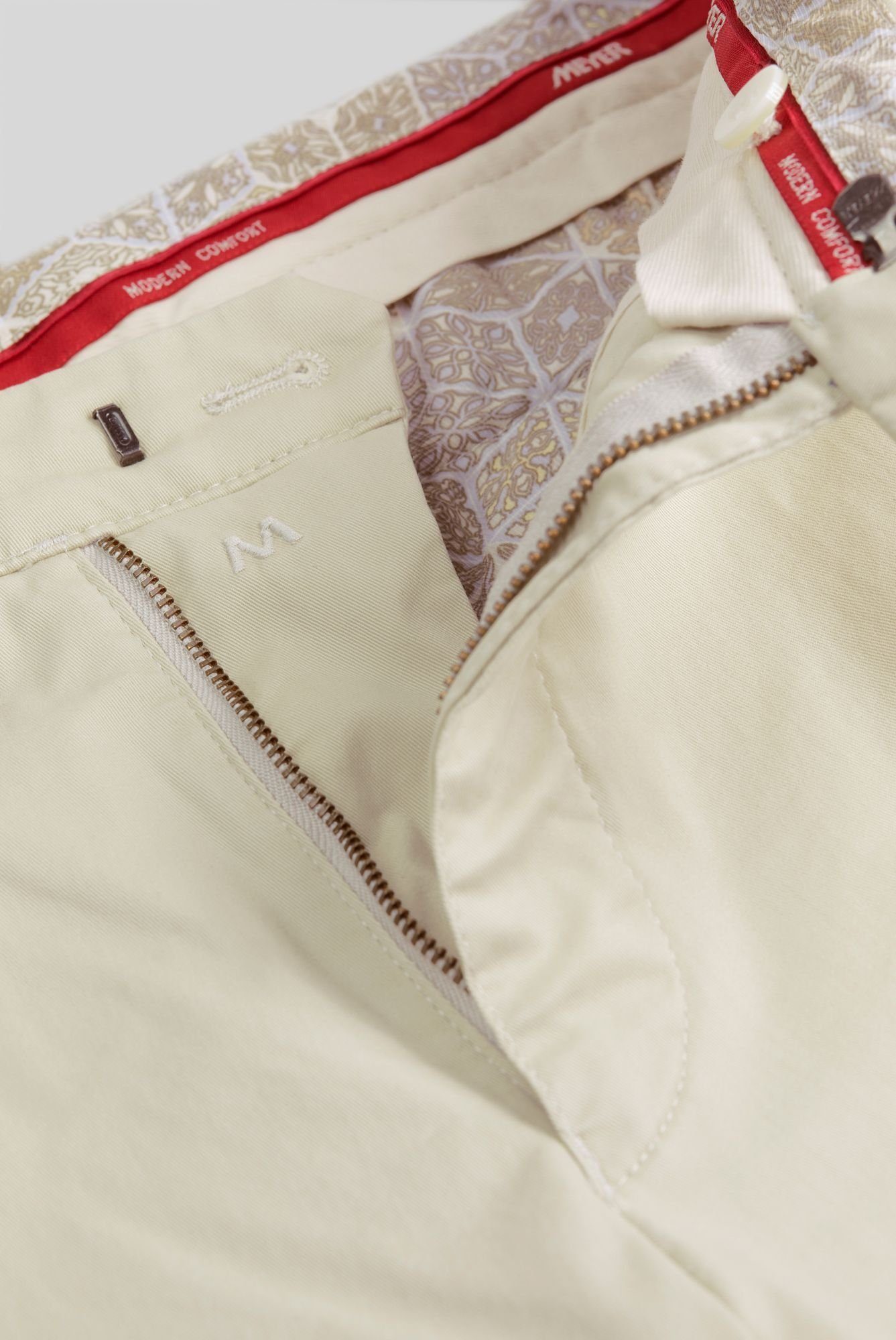 Seitentaschen Französischen beige MEYER mit Roma Chinohose