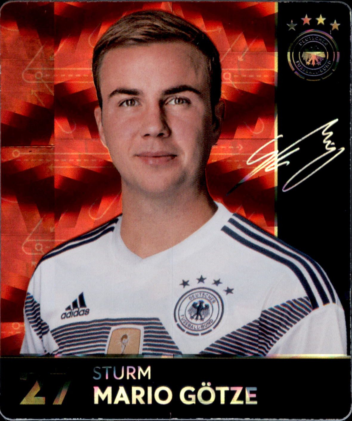 REWE Sammelkarte 27 - Mario Götze GLITZER - REWE WM18 Sammelkarte