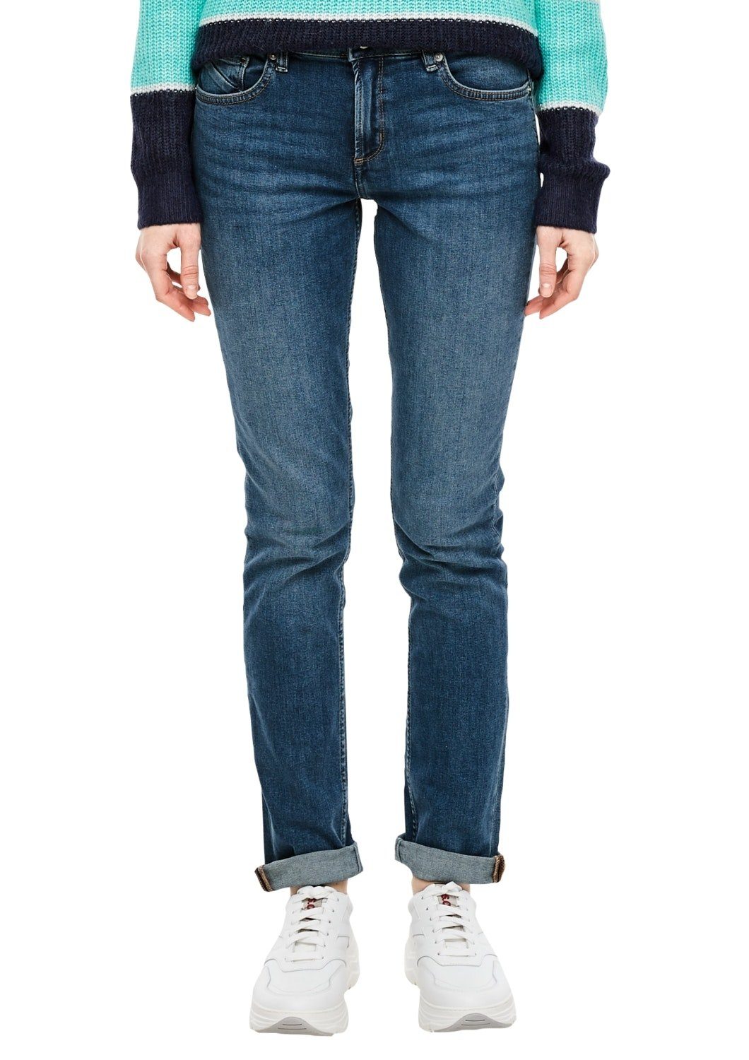 QS Slim-fit-Jeans QS by s.Oliver Jeans Catie mit Slim Leg (1-tlg) Nicht Vorhanden