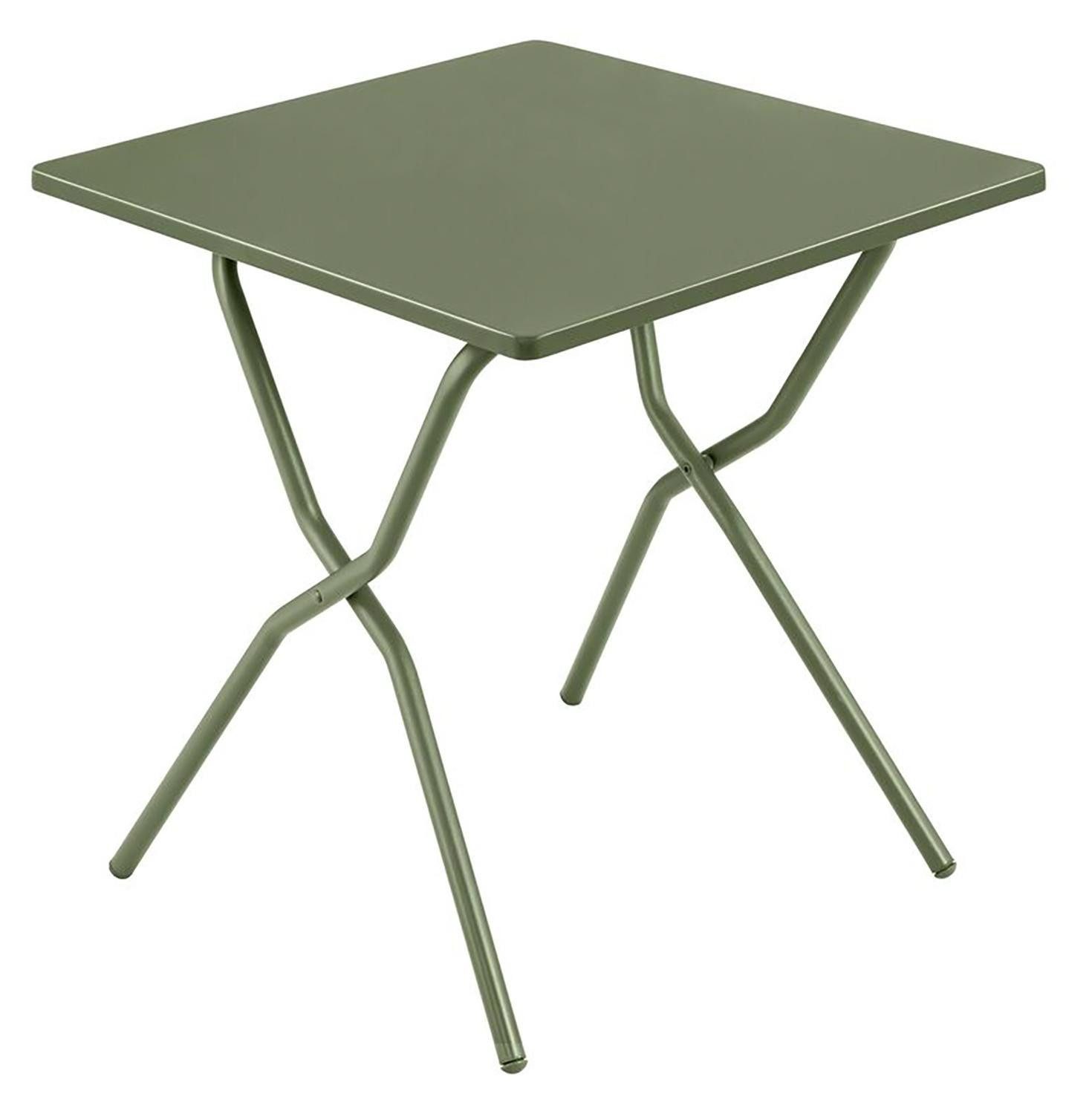 Lafuma Gartentisch BALCONY NATURA COLORBLOCK, Moosgrün, Stahl, zusammenklappbar, B 64 x H 73 x T 70 cm