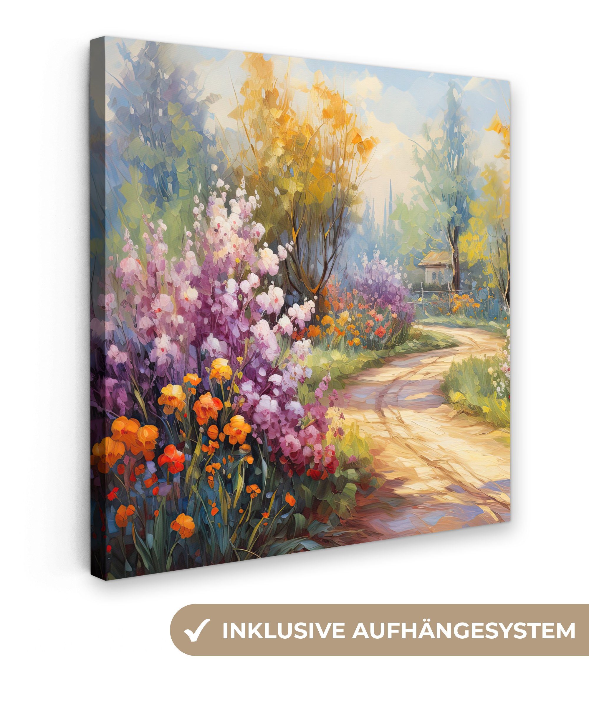 OneMillionCanvasses® Leinwandbild Blumen - Bäume - Kunst - Aquarell, Fotodr günstig online kaufen