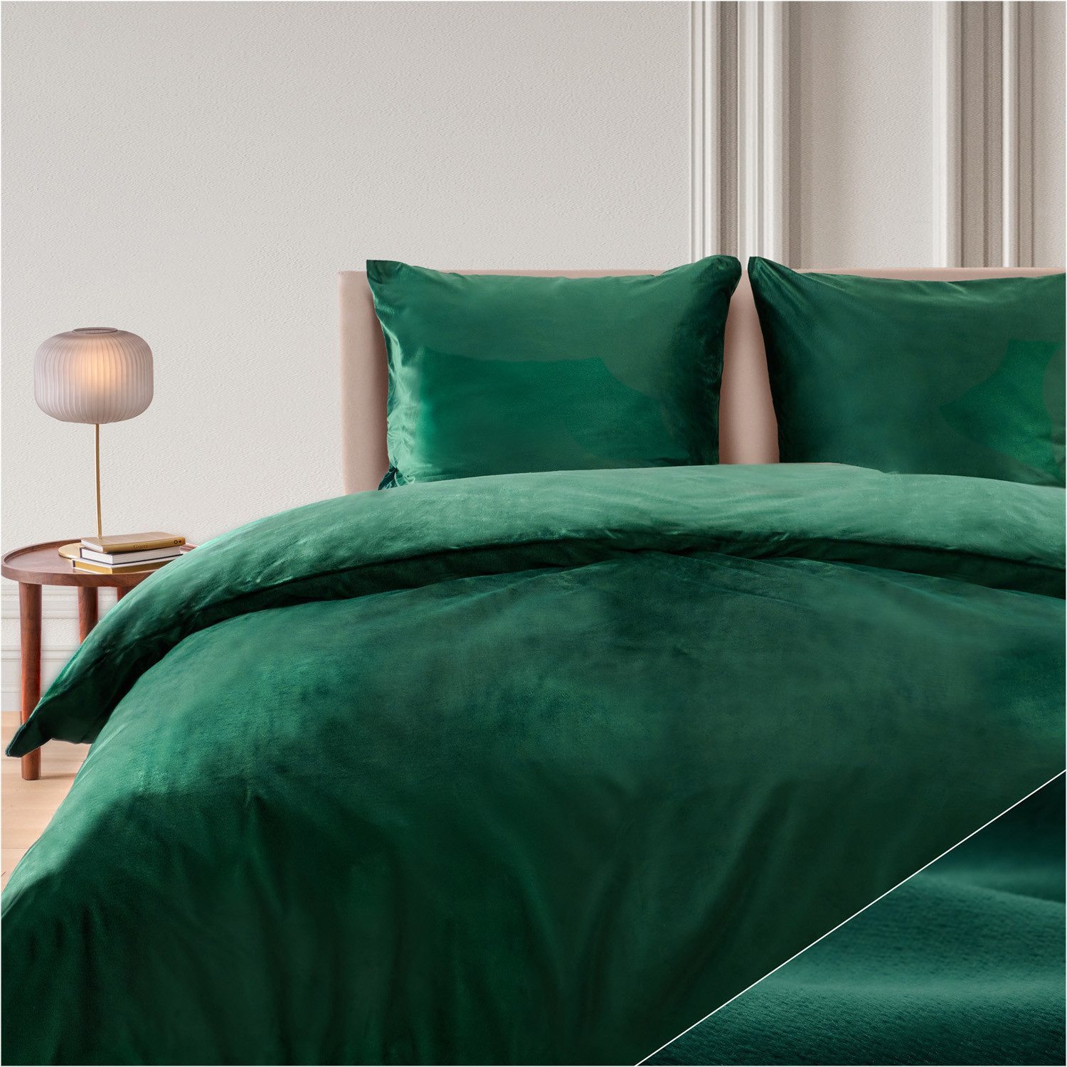 Blumtal Постільна білизна Cashmere-Touch Plüsch, warme Winterbettwäsche + Kopfkissenbezug