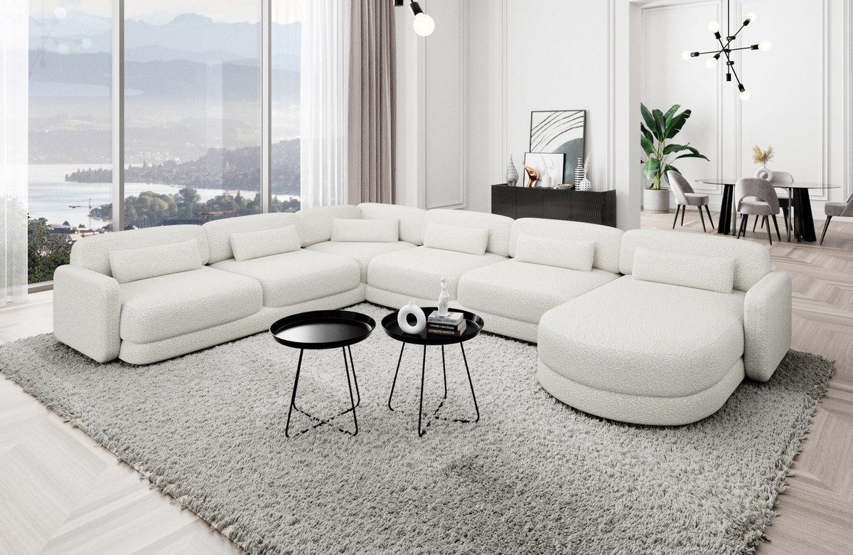 Sofa Dreams Wohnlandschaft Stoff Polstersofa Luxus Couch Stoffsofa Valencia günstig online kaufen
