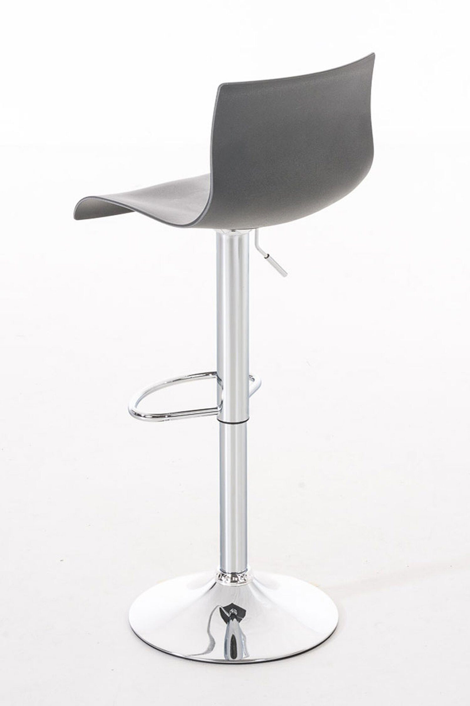 Tresenhocker), Theke Fußstütze Küche - Kunststoff Sitzfläche: für Grau Barhocker - Metall Hoover - Chrom TPFLiving & (mit Gestell Hocker