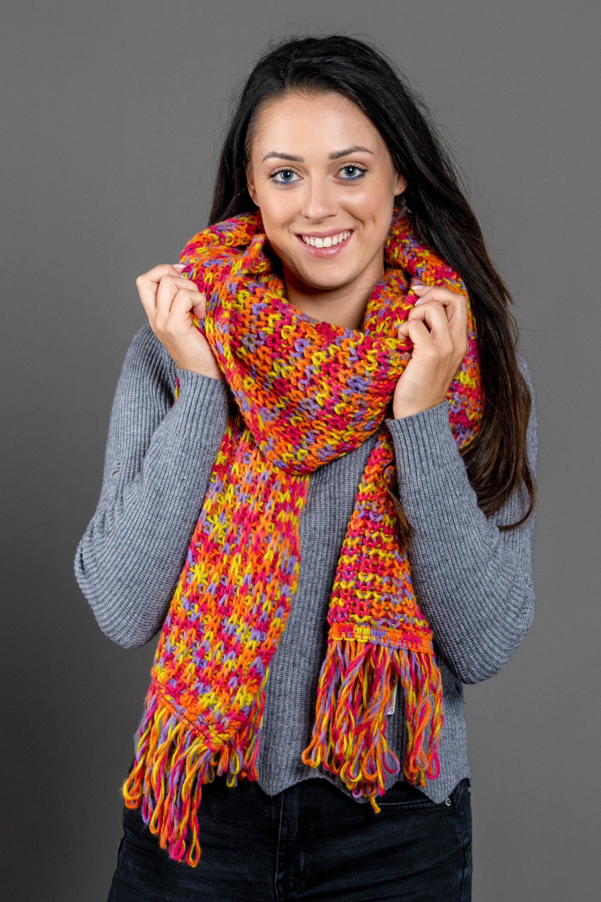 COLLEZIONE ALESSANDRO Wollschal Becky, (1-St), kuschelweich, mit Fransen