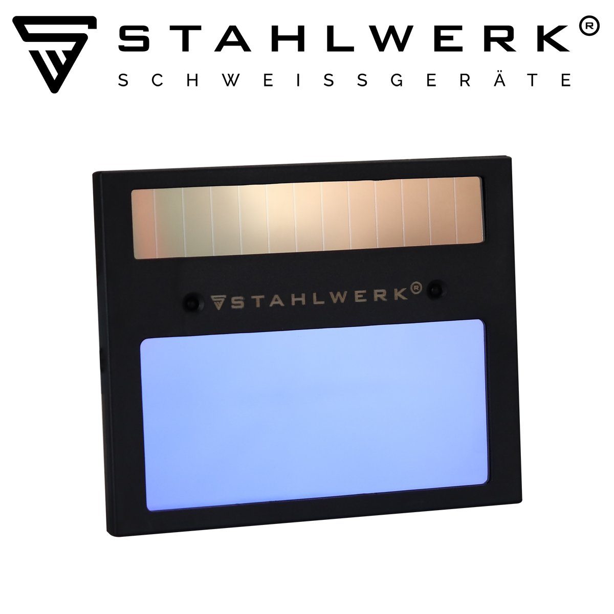STAHLWERK Schweißhelm ST-450RC Vollautomatik 7-tlg) (Paket, Schweißerhelm Carbonoptik