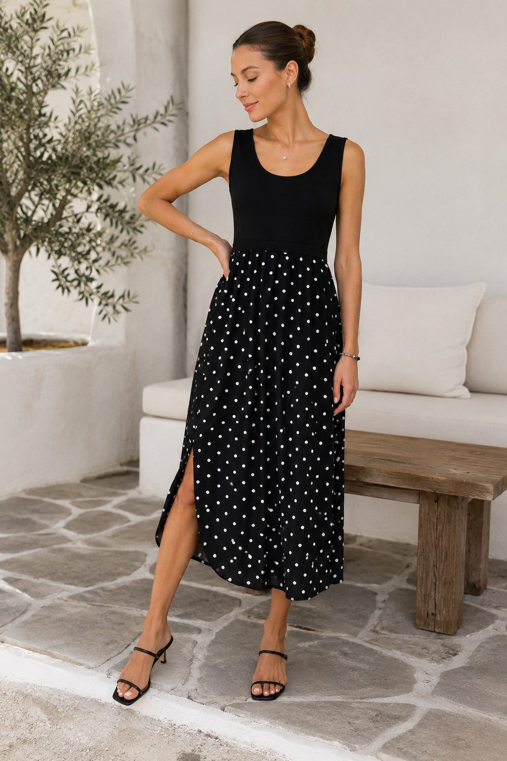 ITALY VIBES Sommerkleid - Kleid mit modischem Print - Maxikleid für Damen - ITALY VIBES ONE SIZE - passend für Größen XS - M