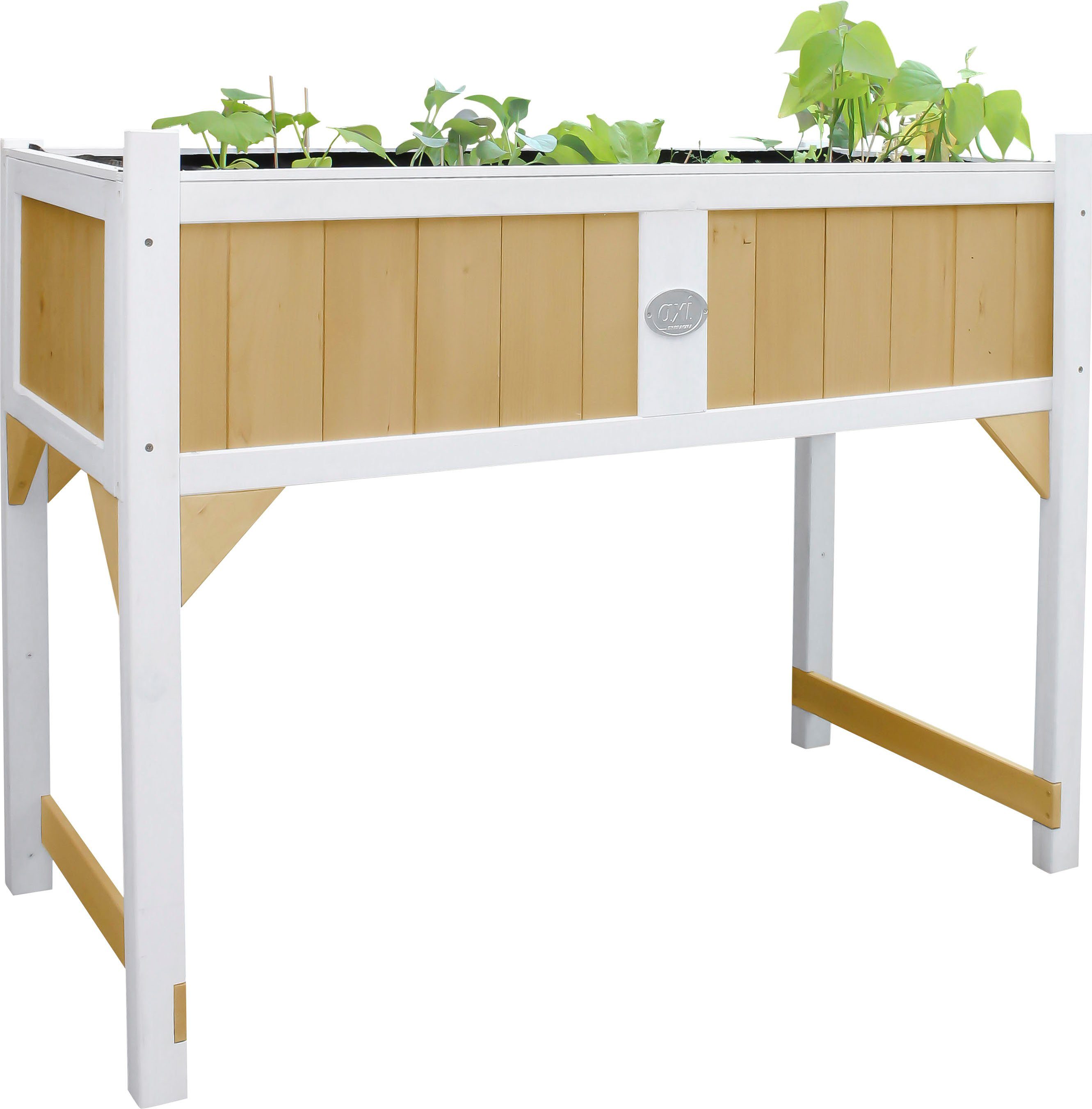 AXI Hochbeet, mit Gartenvlies, Braun/Weiß