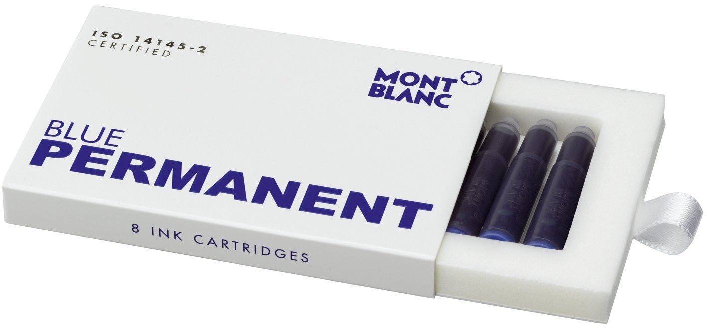 107758 MONTBLANC 8 blue MontBlanc Tintenpatrone Stück Kugelschreiber