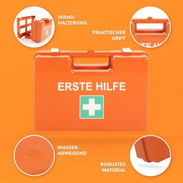 Karat Medizinschrank Erste-Hilfe-Koffer Klein für Kleinbetriebe, Verbandskasten Steriler Inhalt, ABS-Kunststoff