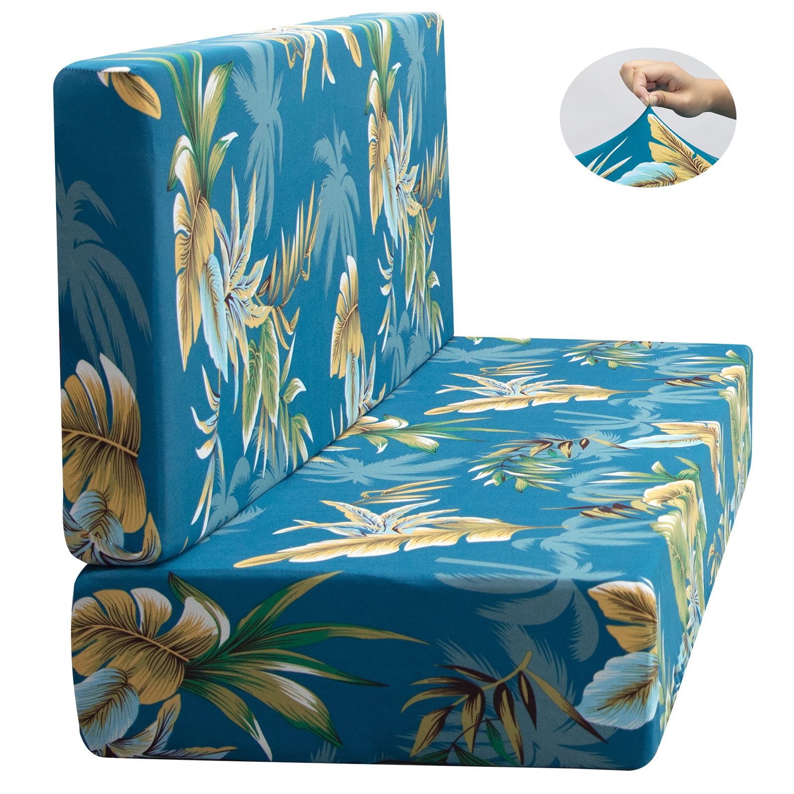 BTTO Sofahusse Wohnwagen Sofabezug 2 Stücke,Camper Kissenbezüge, RV-Kissenbezug Geblümt