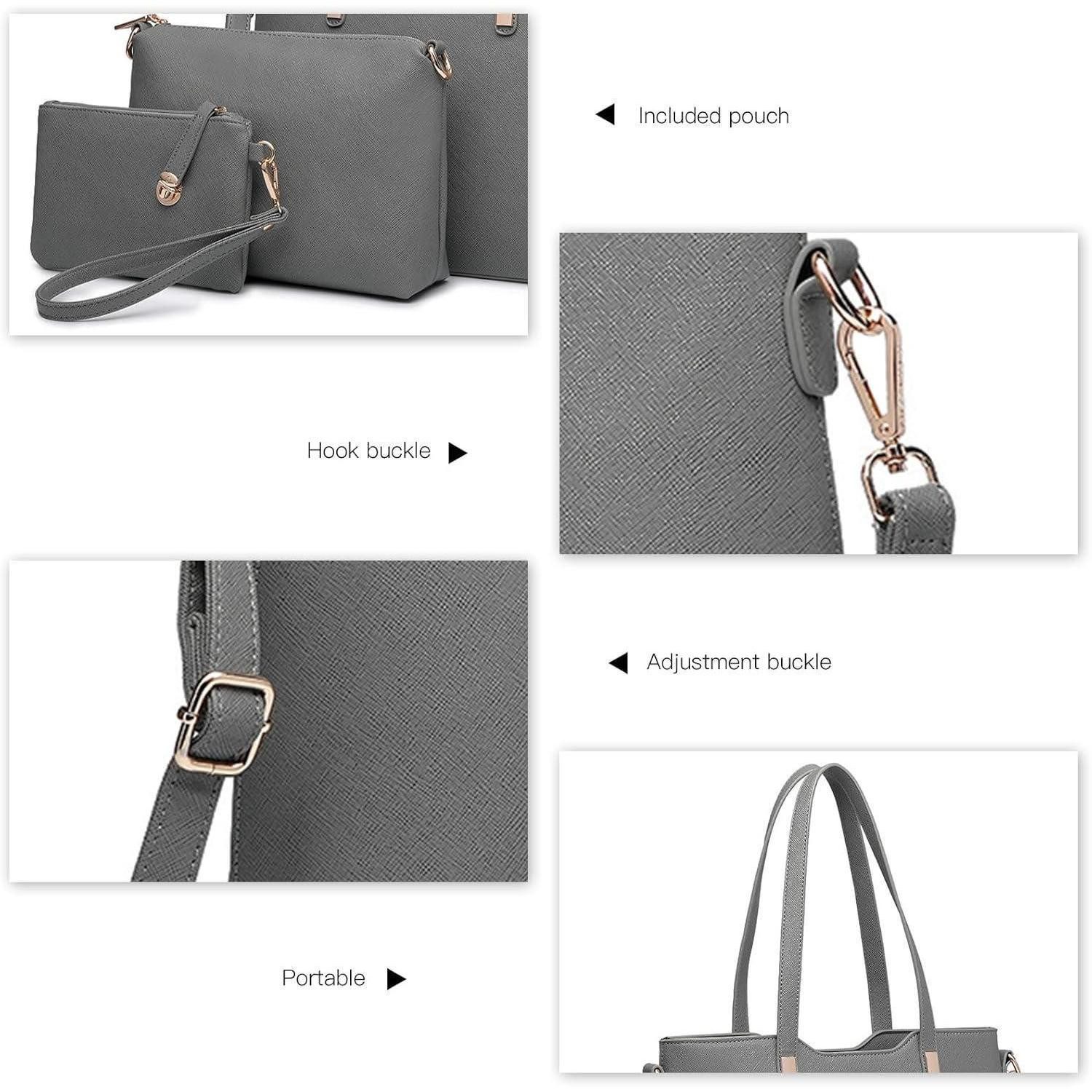 LuxusKollektion Handtasche Damen Handtasche Set Shopper Schultertasche PU Leder 3-teilig