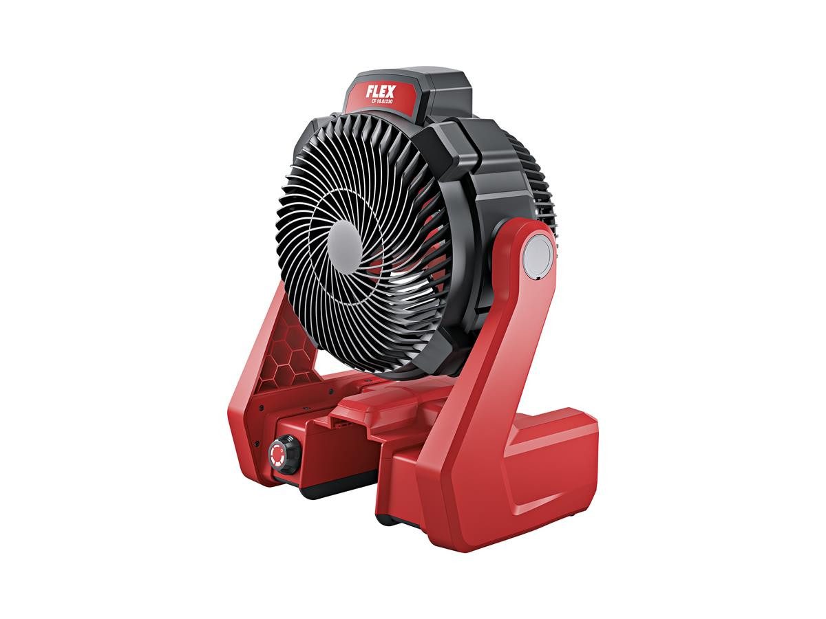 Flex Akku-Ventilator CF 18.0/230, 180° schwenkbarer Kopf, Haken, 1/4" und 5/8" Aufnahme