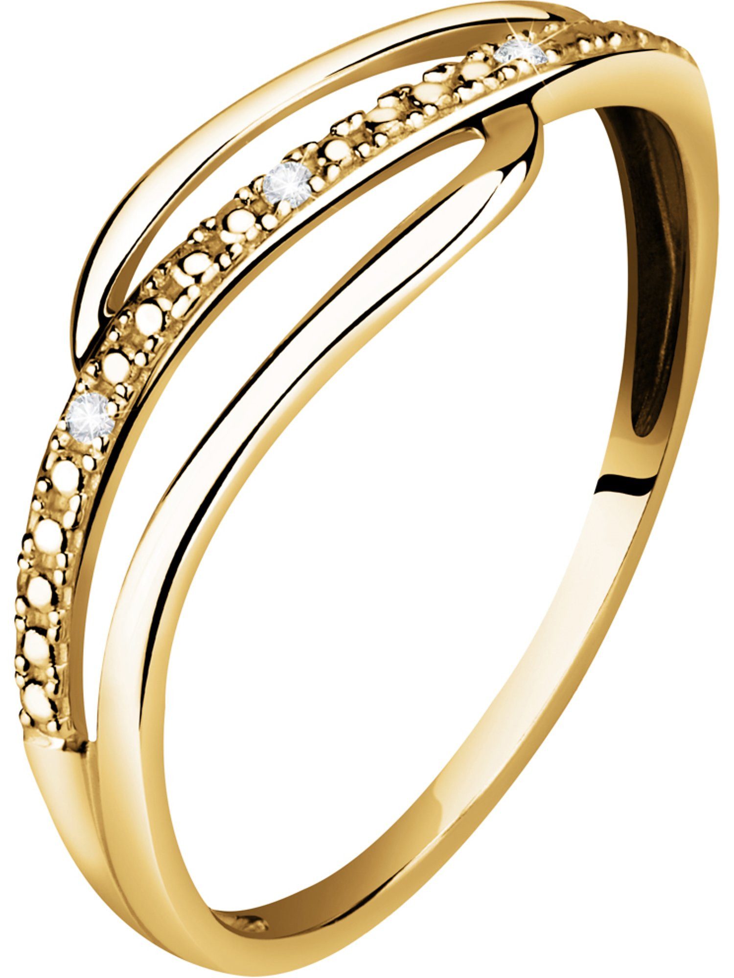 CHRIST Diamantring CHRIST Damen-Damenring 375er Gelbgold 3 Diamant günstig online kaufen
