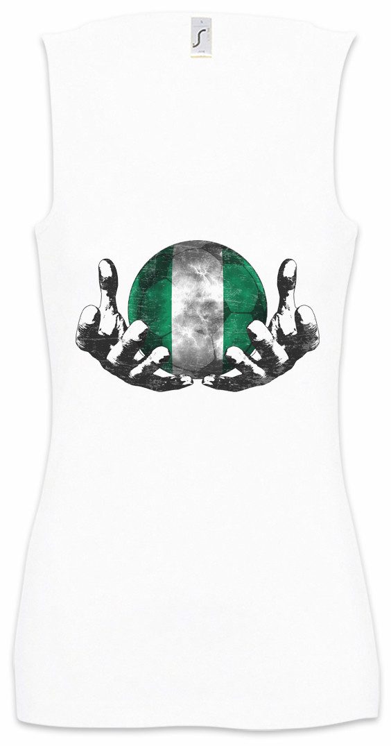 Urban Backwoods Tanktop Nigeria Football Magic Ball Ärmelloses Damen T-Shirt Nigerien Nigerianische Fahne Nigerian Fußball