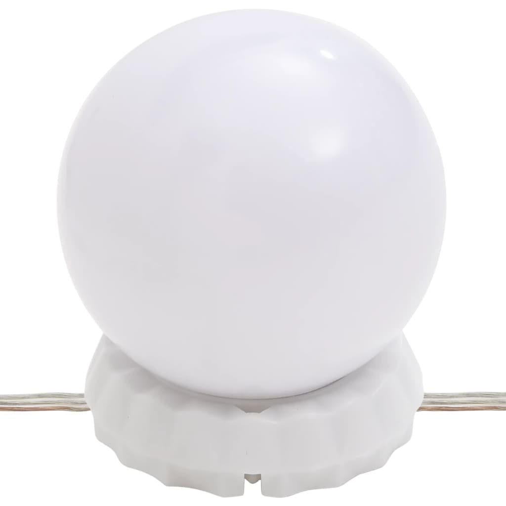 (1-St) Kiefer Weiß mit furnicato Schminktisch-Set LED Schminktisch Massivholz