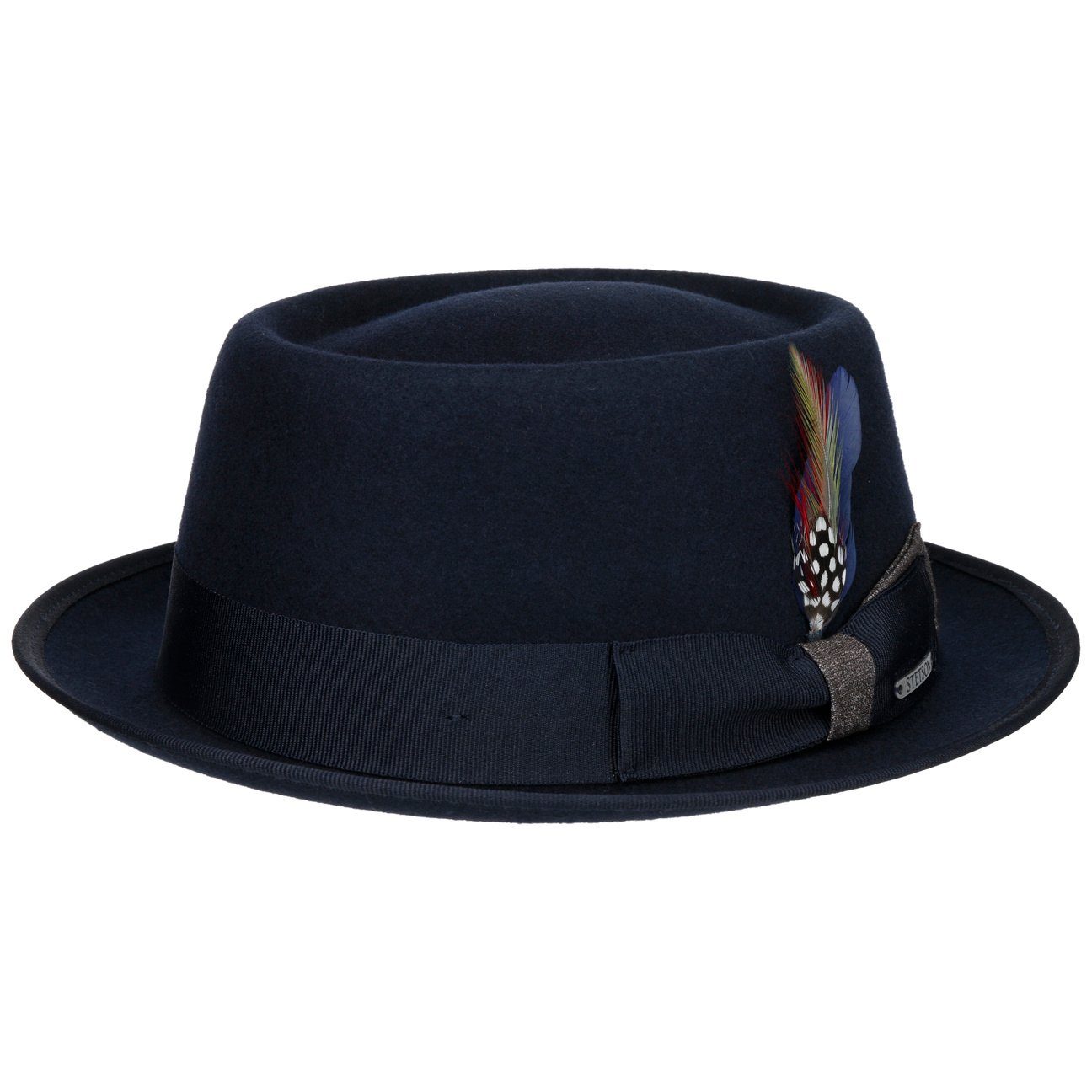 Stetson Fedora (1-St) Wollfilzhut mit Ripsband