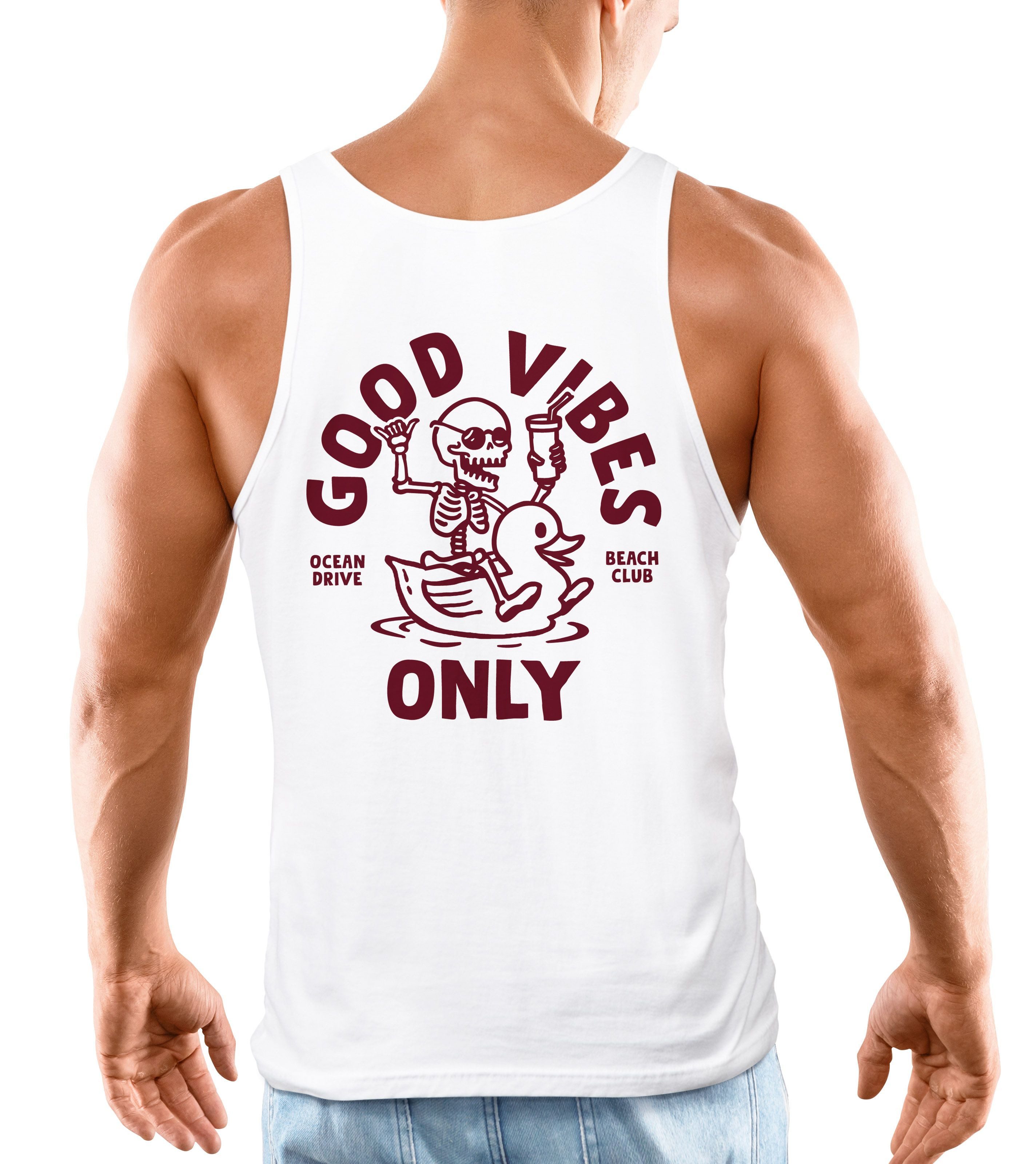 Neverless Tanktop Herren Tank-Top Backprint Good günstig online kaufen