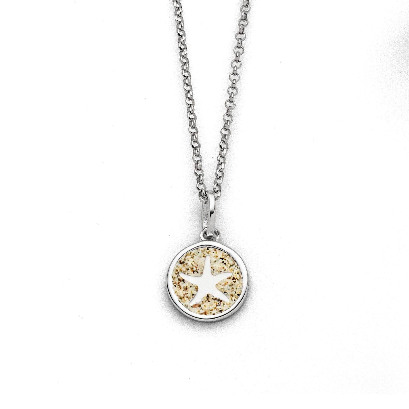 DUR Kettenanhänger P5051 Seestern 2.0 925 Silber Strandsand 10 mm