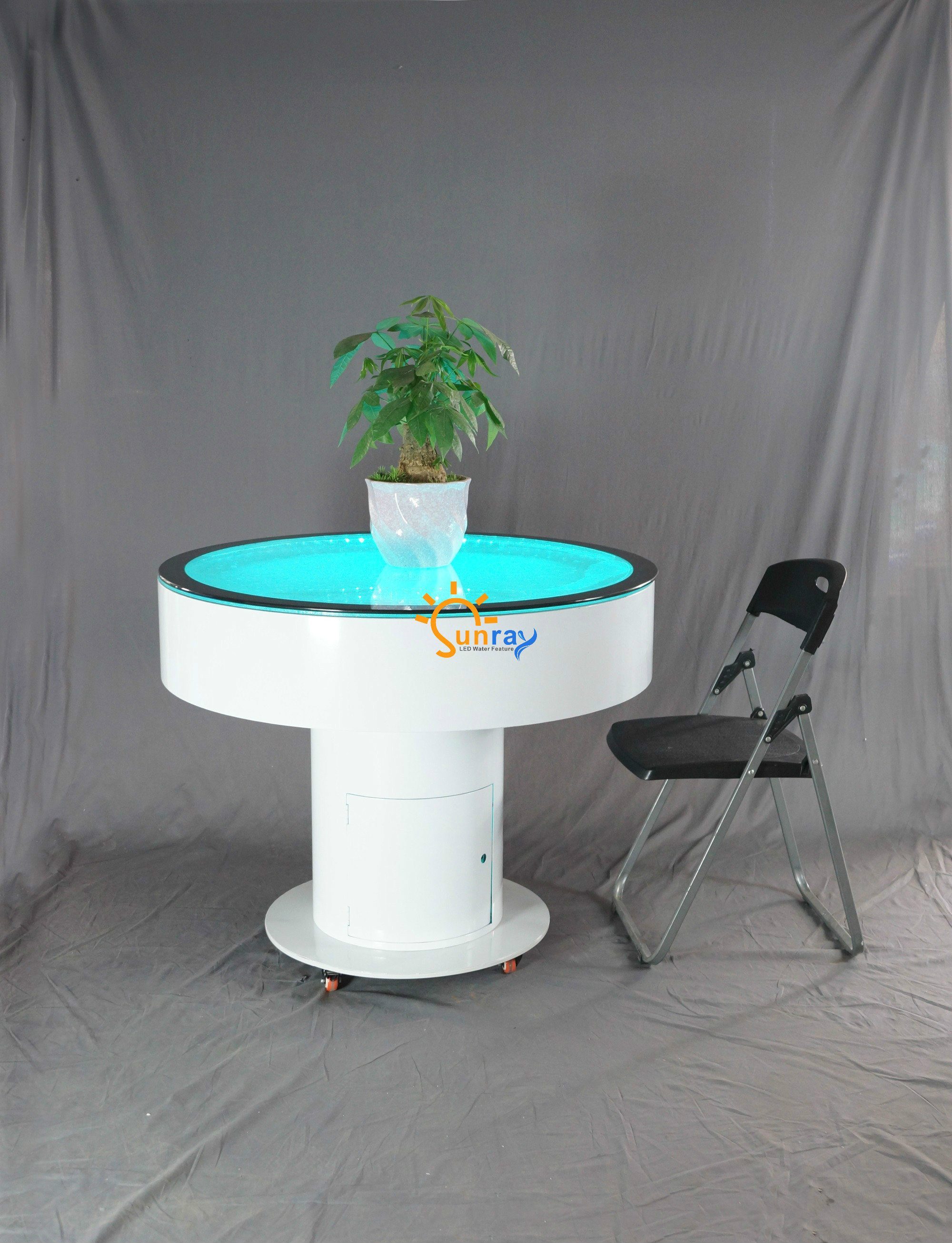 Tisch LED LED Bar Bartisch, Runder Wasser Beleuchtet Stehtisch Spiel JVmoebel