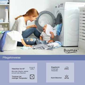Bettwäsche Wendebettwäsche, Buymax, Renforcé, 2 teilig, Premium 100% Baumwolle Bettbezug-Set 135x200 cm mit Reißverschluss