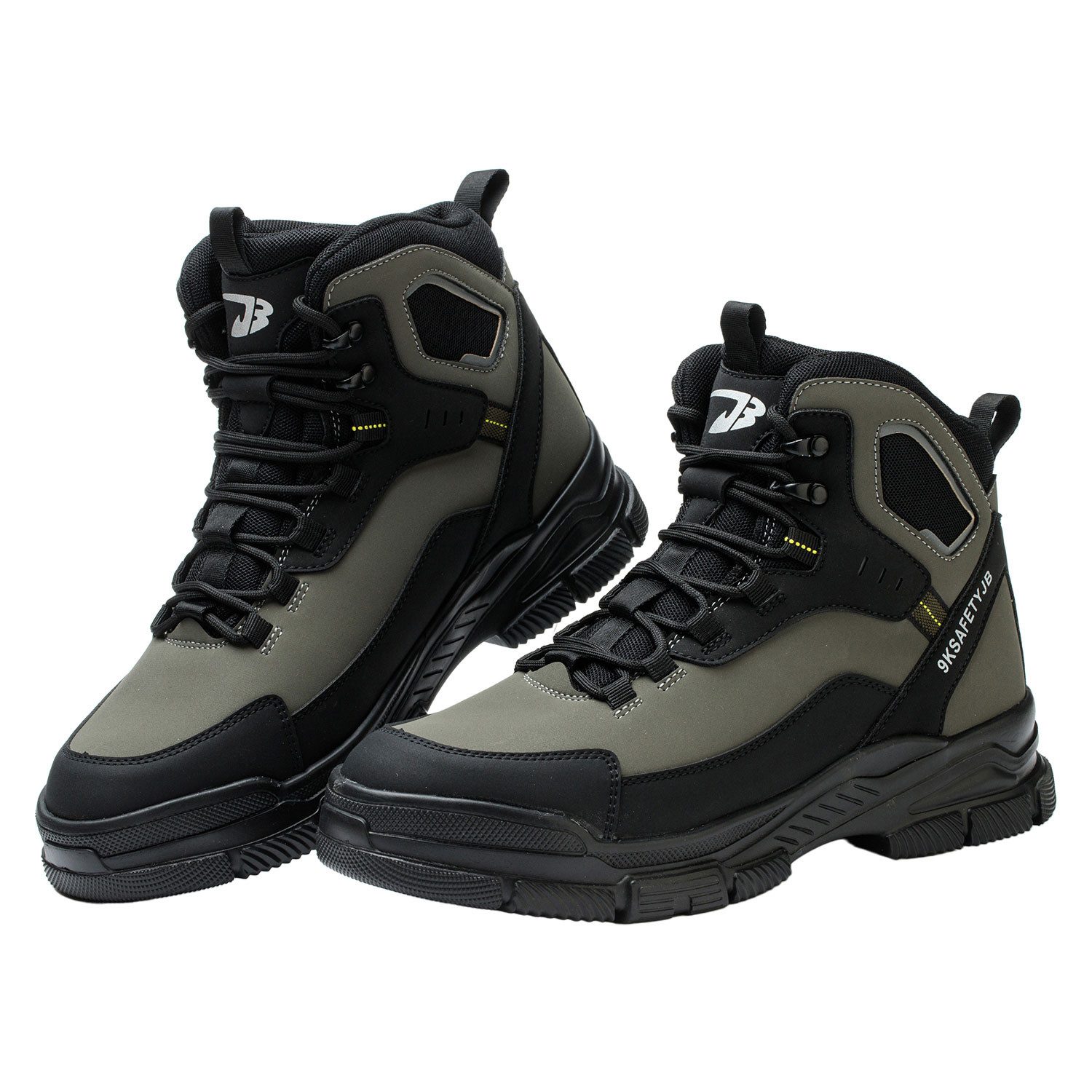 Refttenw Sicherheitsschuhe Rutschfest Antistatisch Stahlkappe Arbeitsschuh Durchstoßfest Leicht Sicherheitsstiefel,Extra Breite