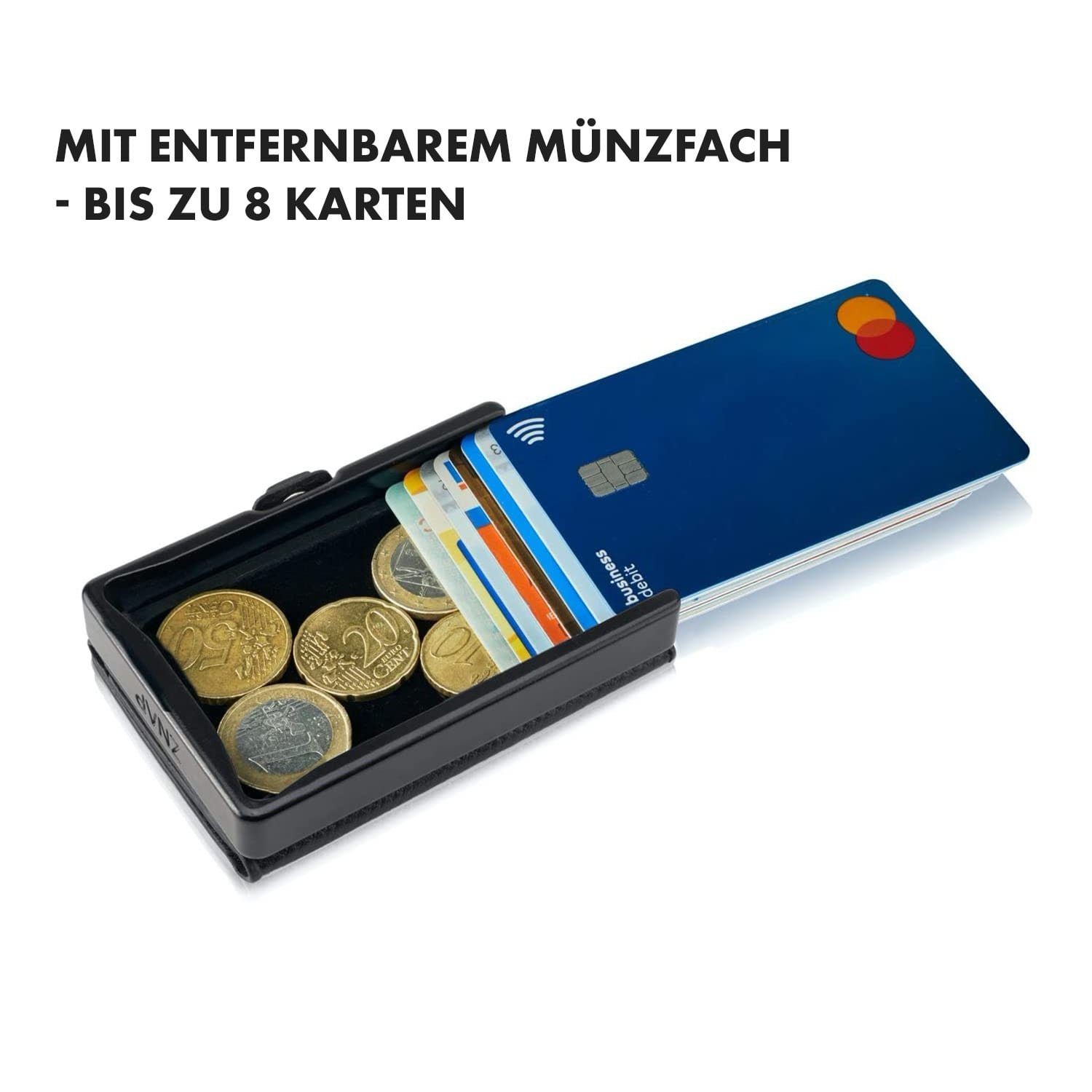 Slimpuro Geldbörse »ZNAP Slim Wallet 12 Karten Münzfach 8 x 1,8 x 6 cm  (BxHxT) RFID-Schutz« online kaufen | OTTO