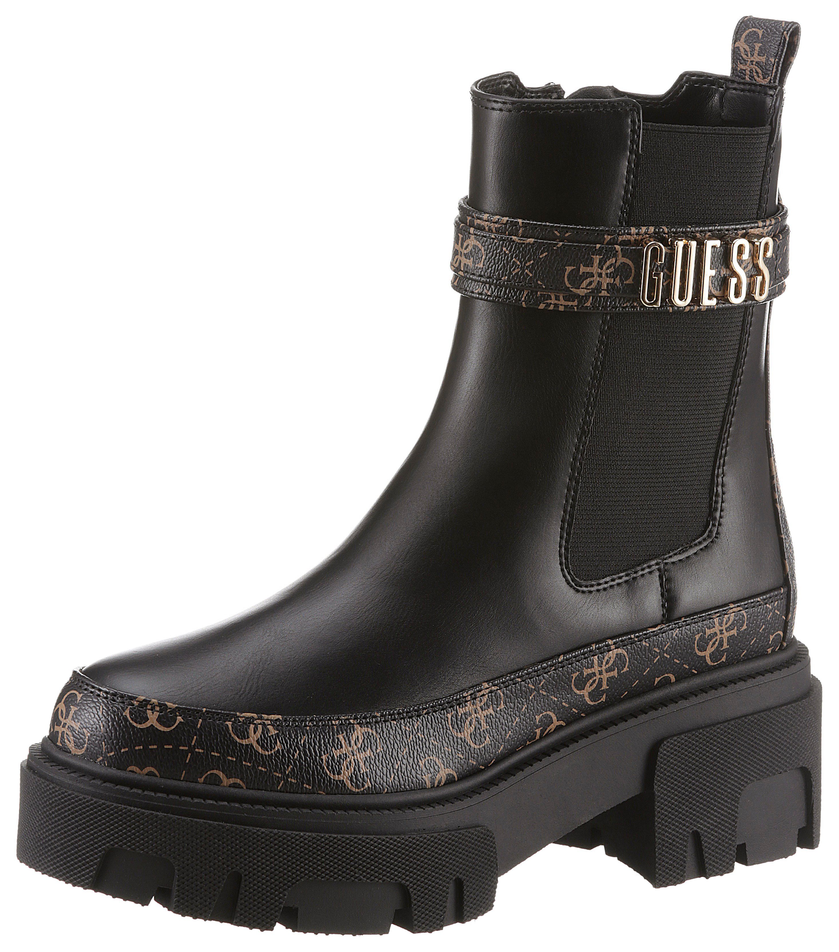 YELMA Chelseaboots GUESS-Metall-LOGO mit Guess