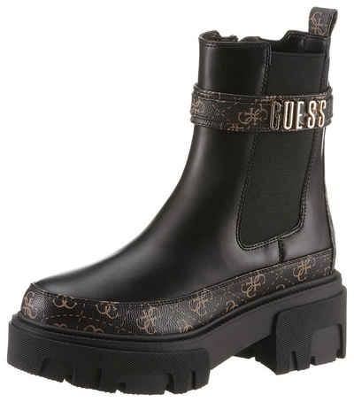 Guess YELMA Chelseaboots mit GUESS-Metall-LOGO