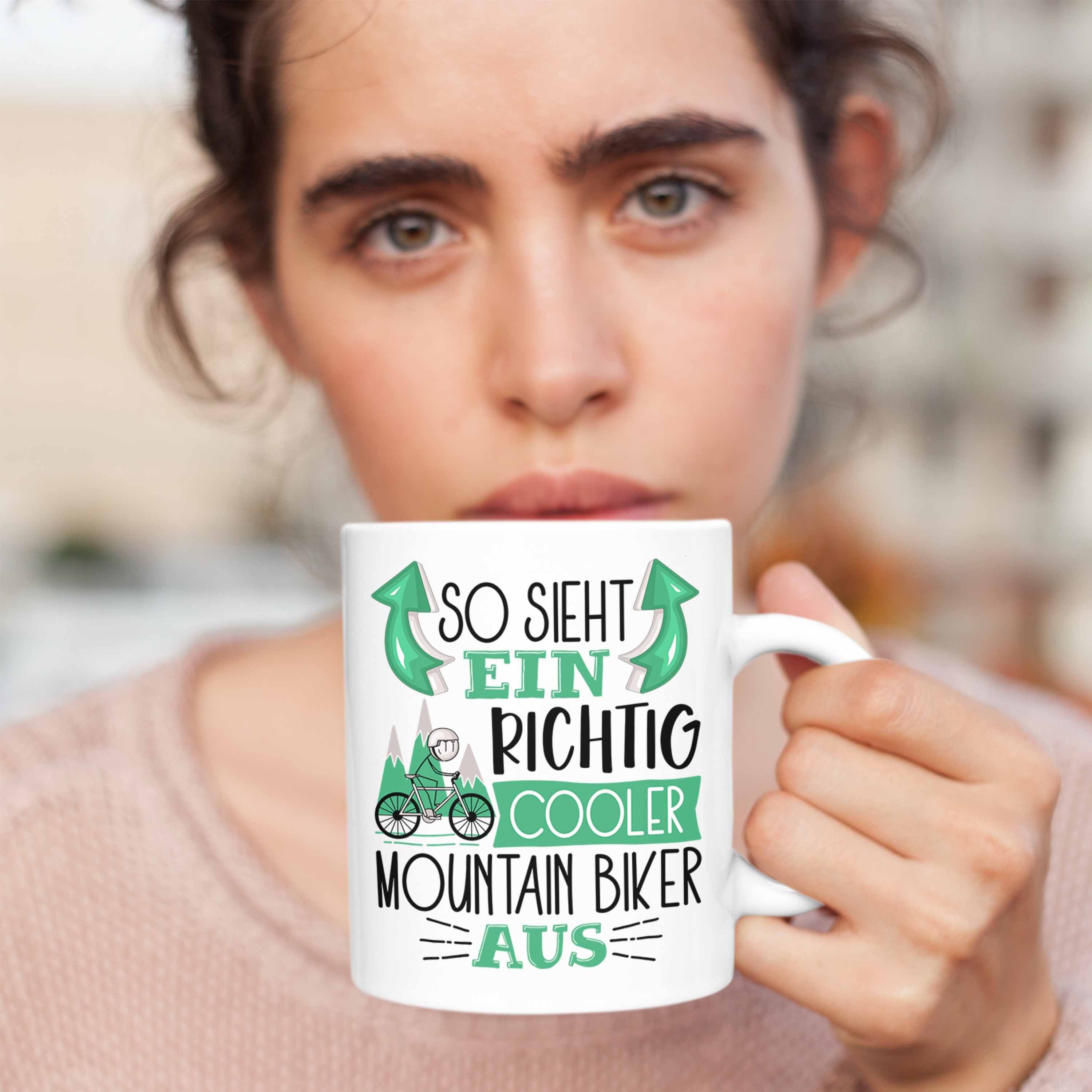 Tasse Cooler Richtig Weiss Mountainbiker Aus Sieht So Trendation Lustiger Ein Geschenk Tasse