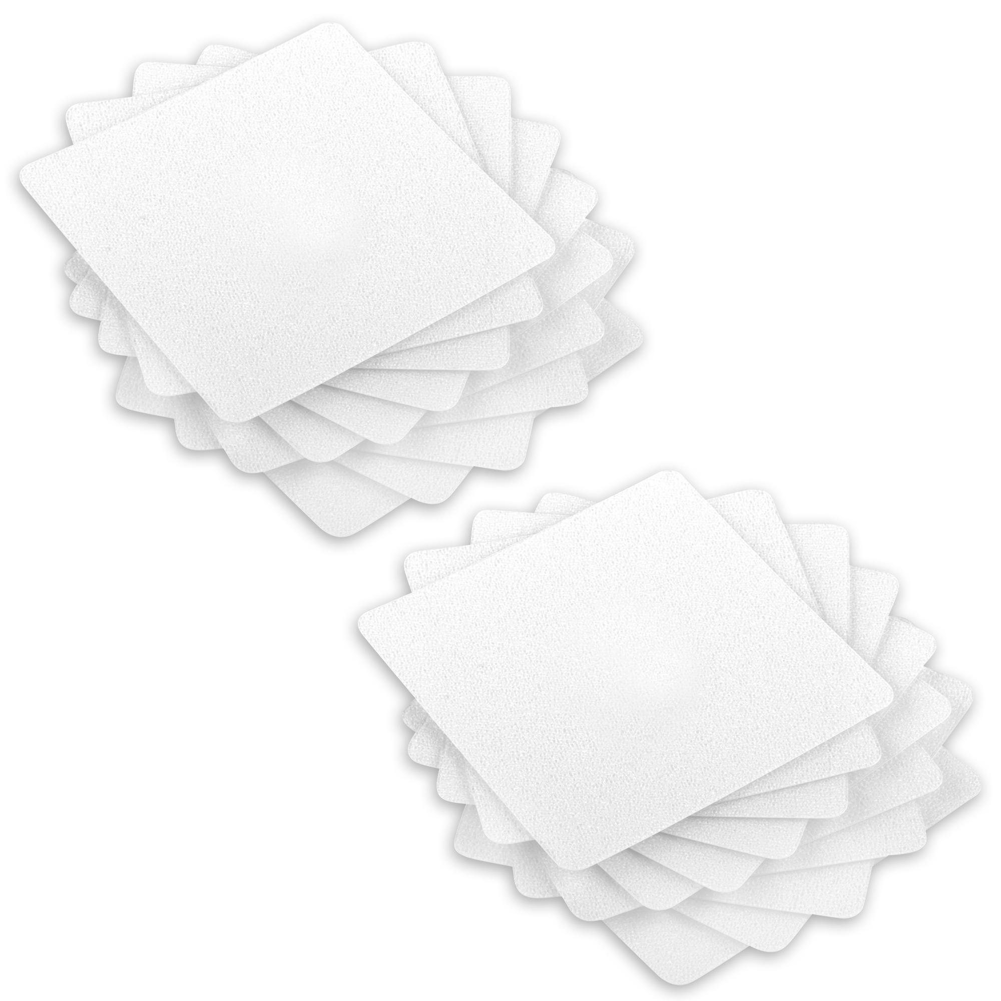 ECENCE Antirutsch-Aufkleber 24x Transparent Anti-Rutsch Pads quadratisch, 24-tlg.