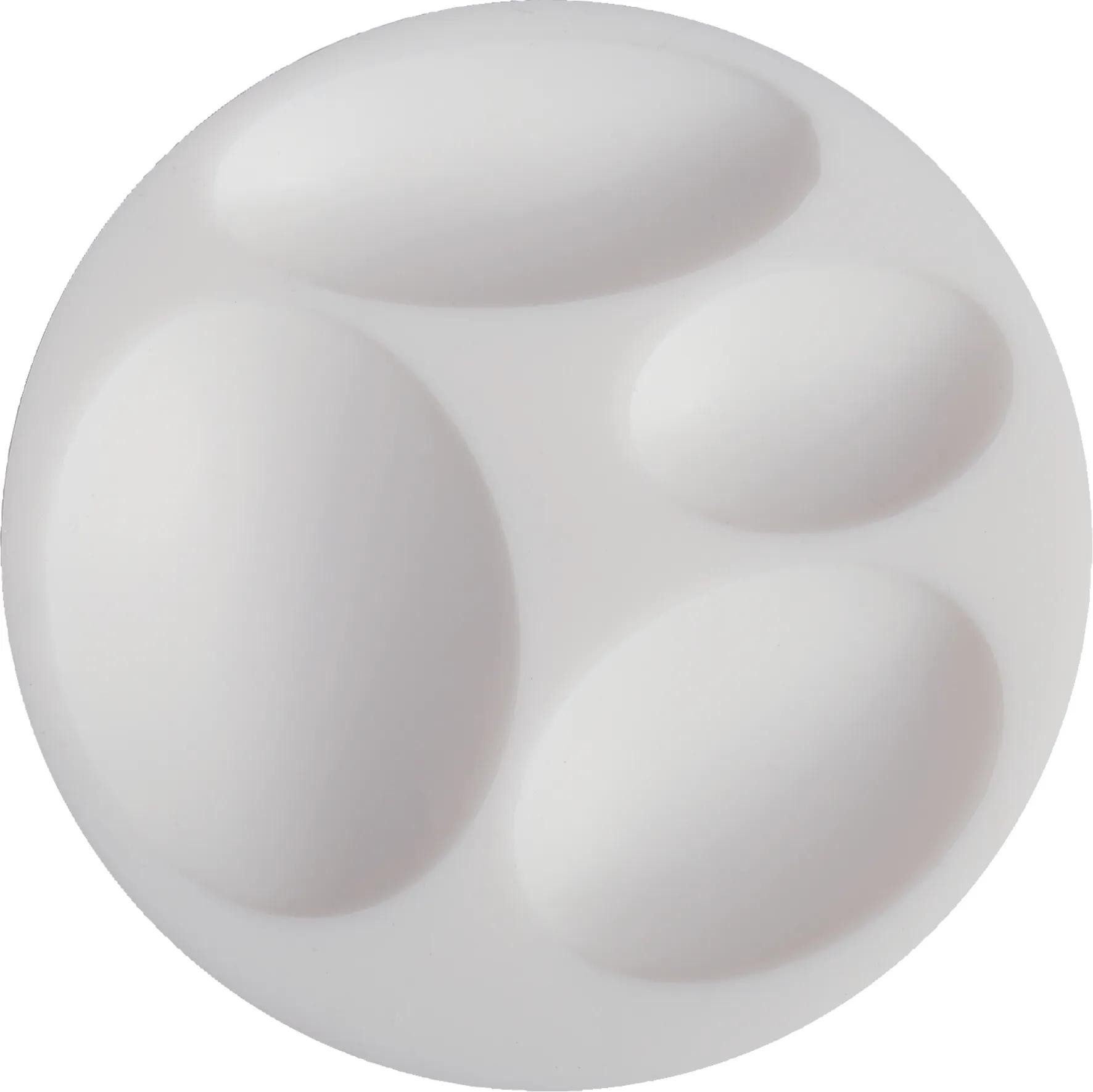 Cernit Modelliermasse 10x Silikonform ø 7cm, ovale Cabochons - Weiß CE95120C, Silikonform