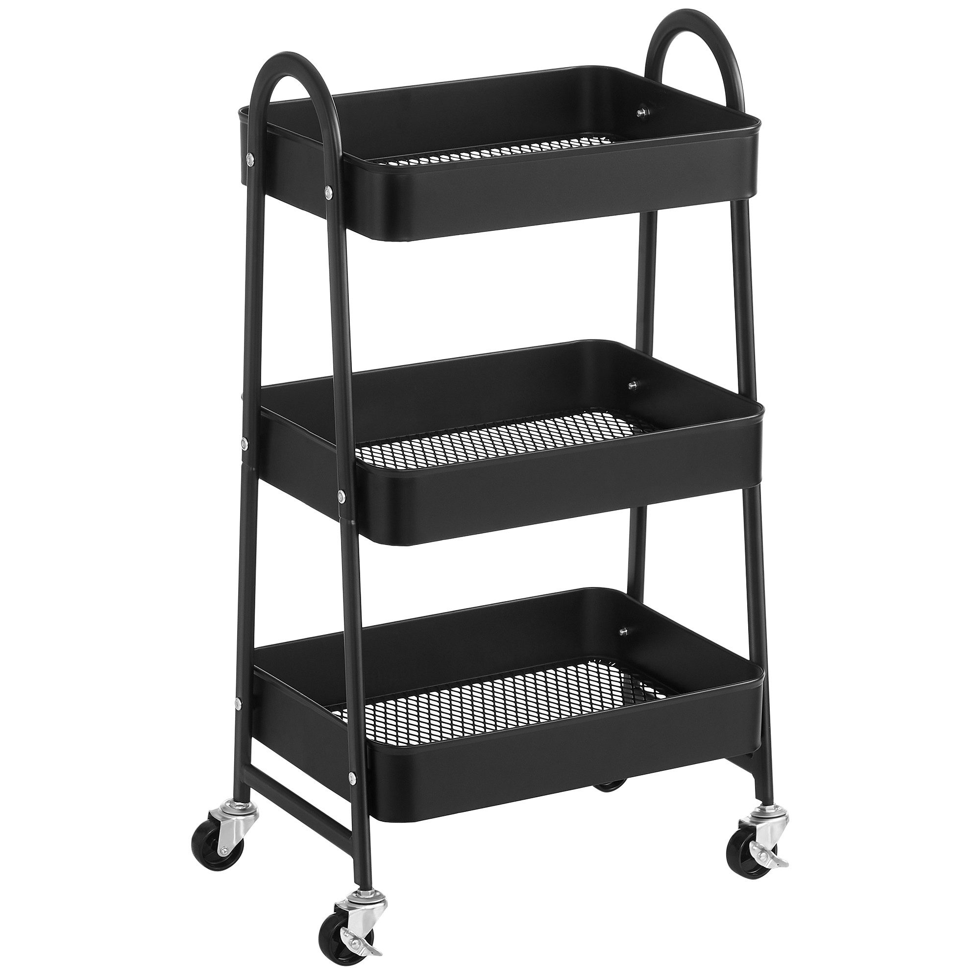 SONGMICS Servierwagen, Rollwagen mit 3 Ebenen, Servierwagen aus Metall, Küc günstig online kaufen