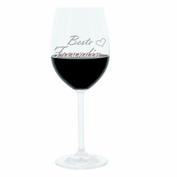 LEONARDO Weinglas Beste Freundin, Glas, lasergraviert