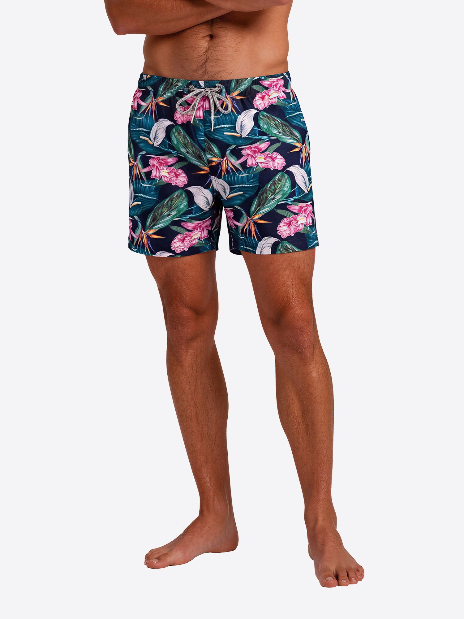 Bondi Joe Badeshorts Premium Badehose Roscoe Green ohne Netz Boardshorts schnelltrocknend