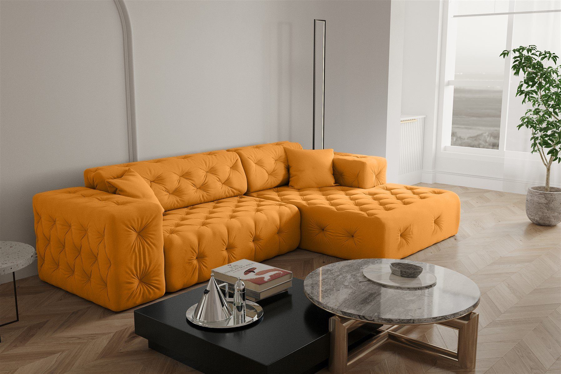 Fun Möbel Ecksofa Ecksofa Designersofa CHANTAL günstig online kaufen