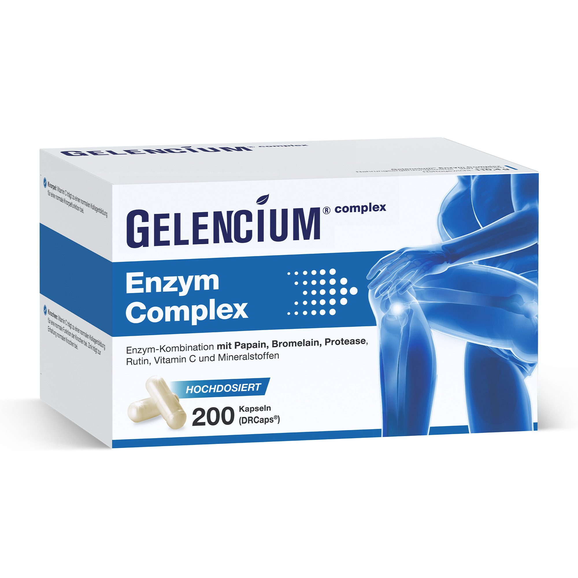 GELENCIUM® Enzym Complex hochdosiert mit Bromelain KAP, 200 St., 78.2 g