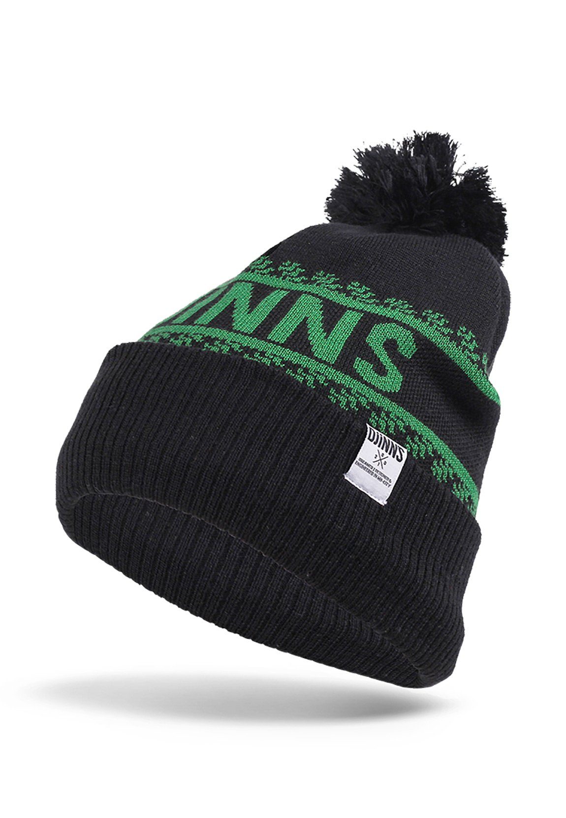 Djinns Beanie Djinns Bubble Beanie WINTER JAQUARD Black Green günstig online kaufen