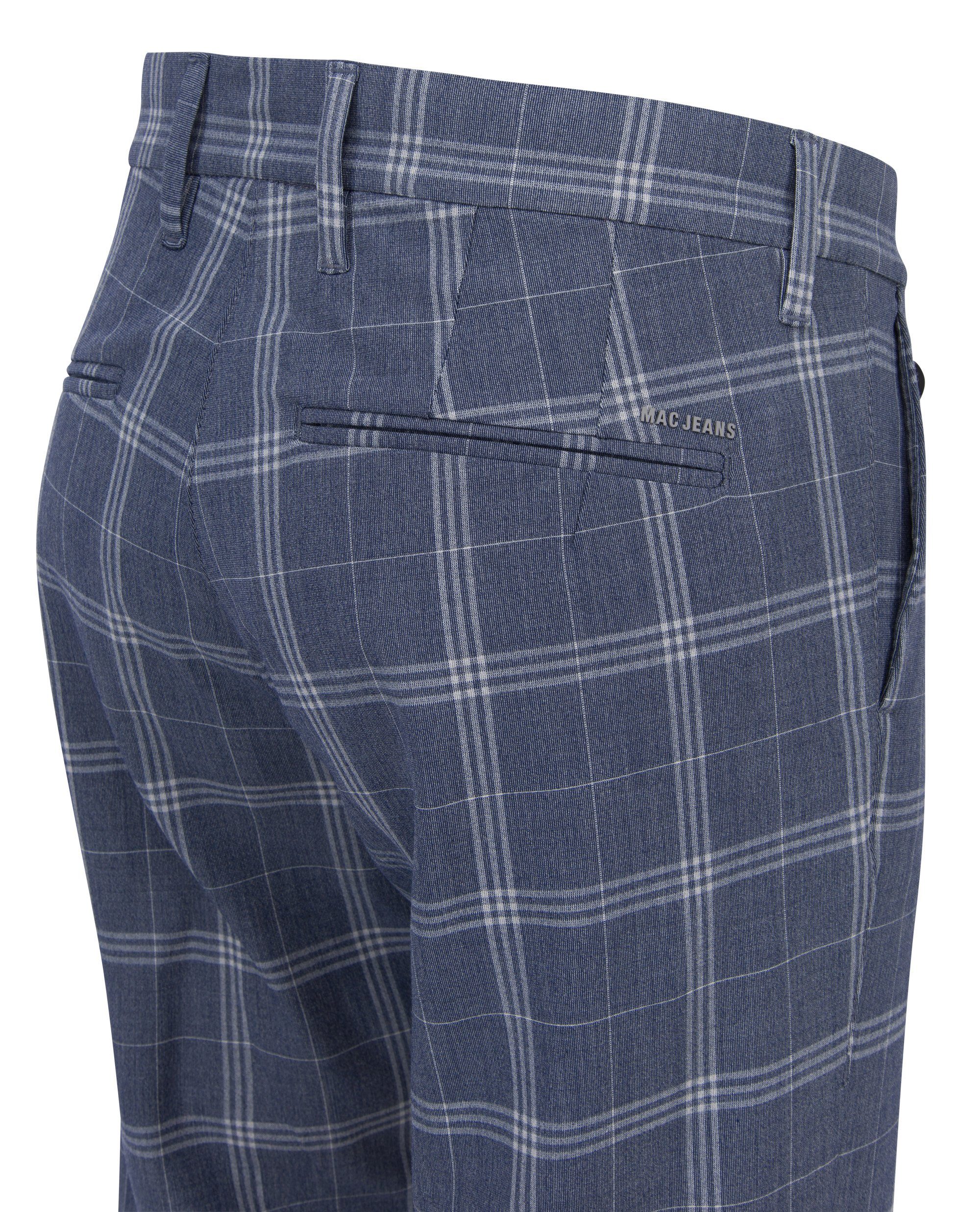 MAC 5-Pocket-Jeans MAC LENNOX CARBONIUM BI-STRETCH capri blue check 6344-00-0704L 174K