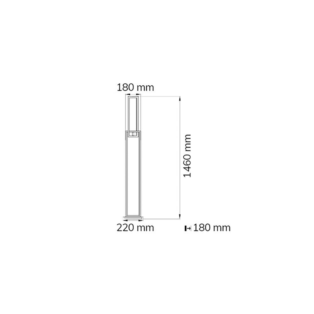 LED verbaut, Stehlampe, Schlafzimmerlampe fest Stehleuchte LED-Leuchtmittel WOFI Standleuchte Warmweiß,