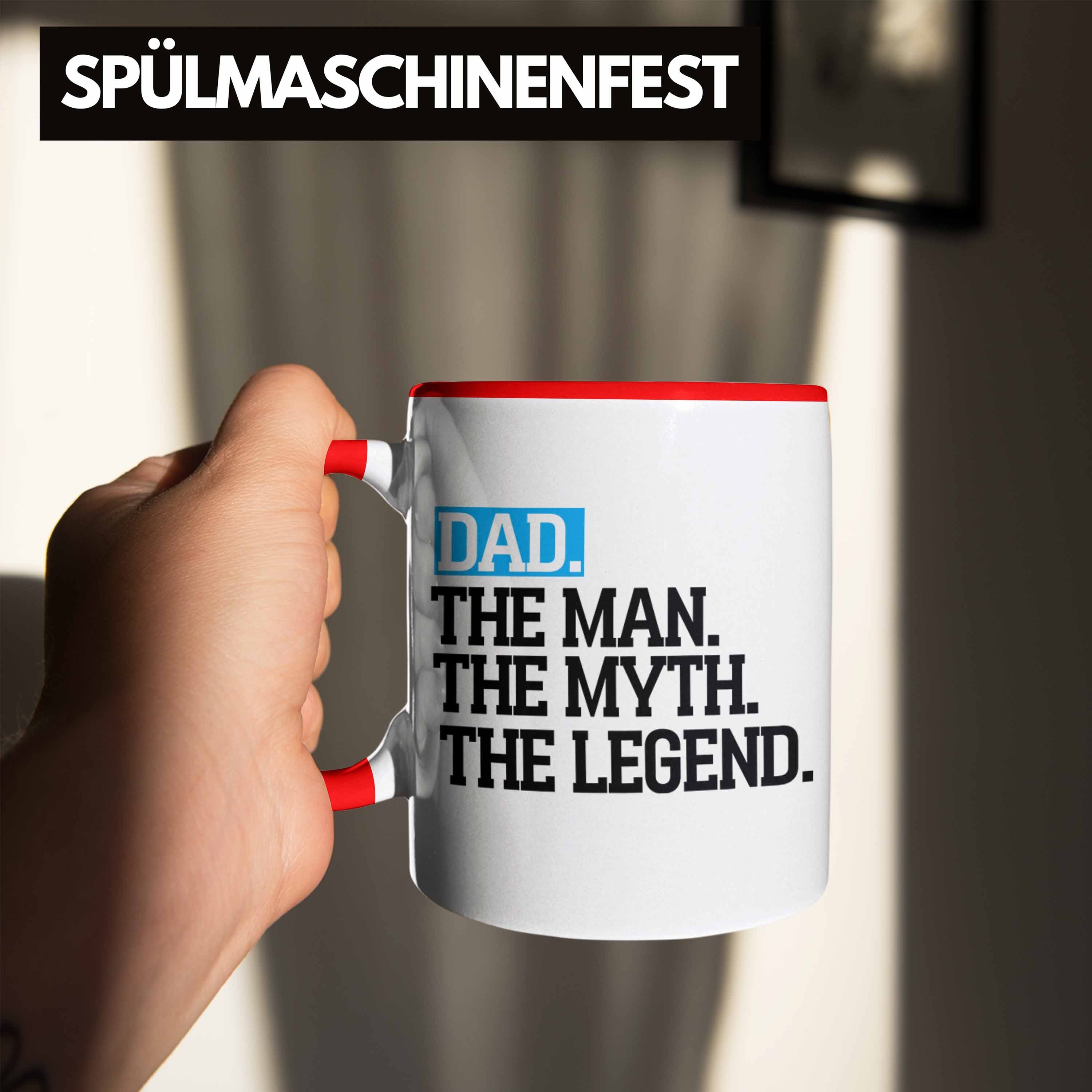 Tasse Rot The Vatertag Myth "Dad The Spru Vater Man The Trendation für Lustig Legend" Tasse