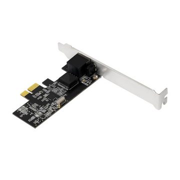 LogiLink 2,5 Gigabit PCI Express Netzwerk-Adapter, 1-Port, 2.5 GBit/s, Ethernet, schwarz/silber