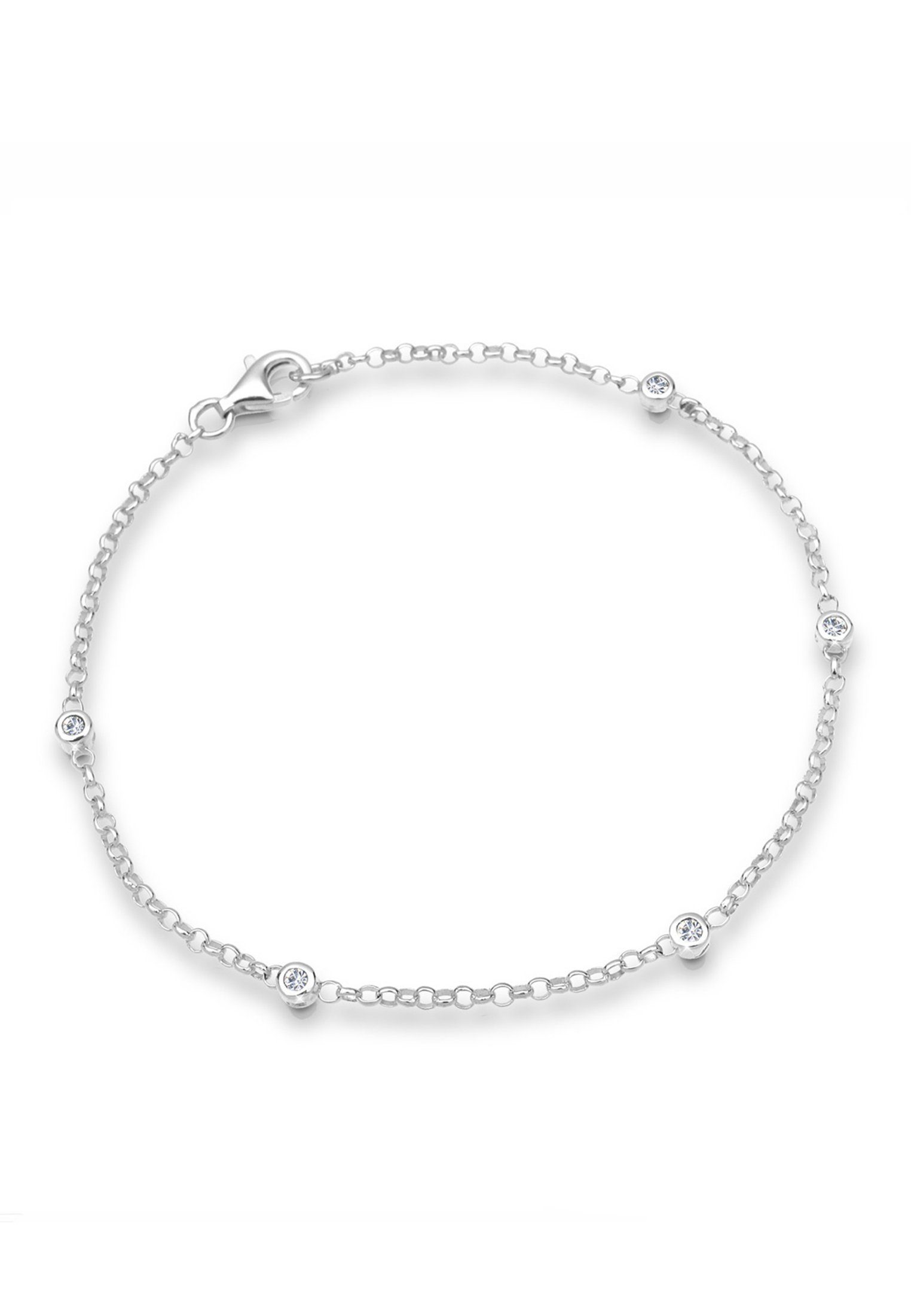 Elli Armband Klassisch Basic Kristalle 925 Silber, Stilvolles Schmuckstück  mit funkelnden Details