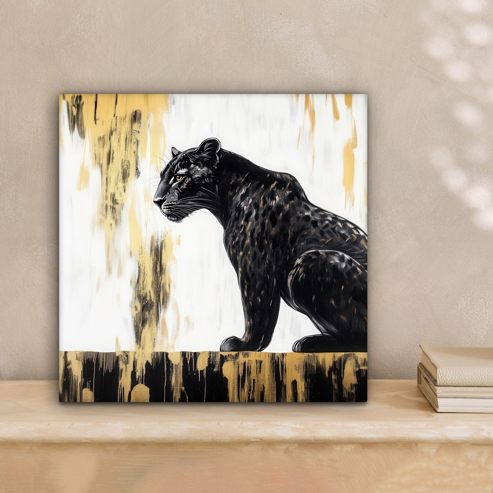 OneMillionCanvasses® Leinwandbild Panther - Schwarz - günstig online kaufen