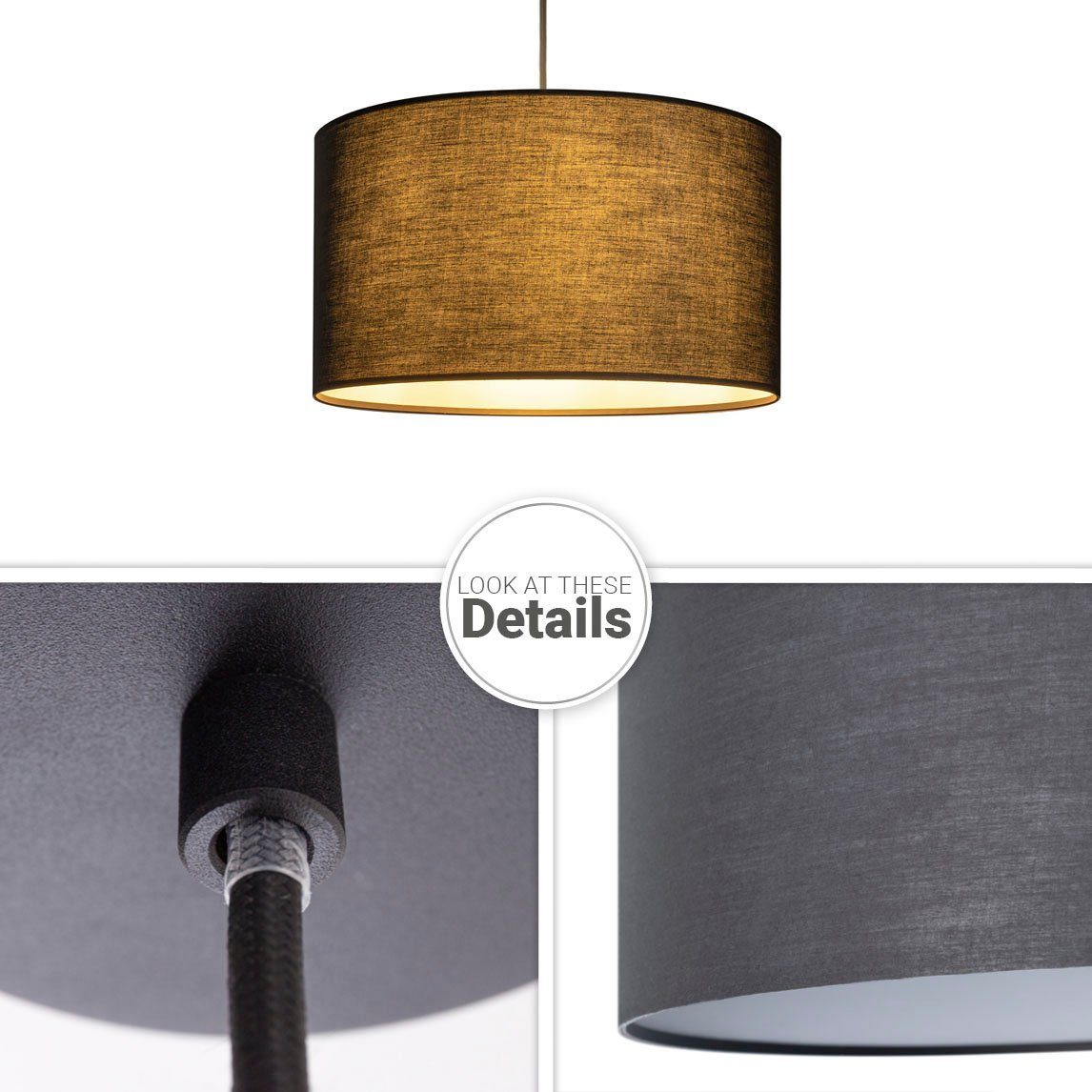 Paco Home Pendelleuchte HUGO UNI COLOR, günstig online kaufen