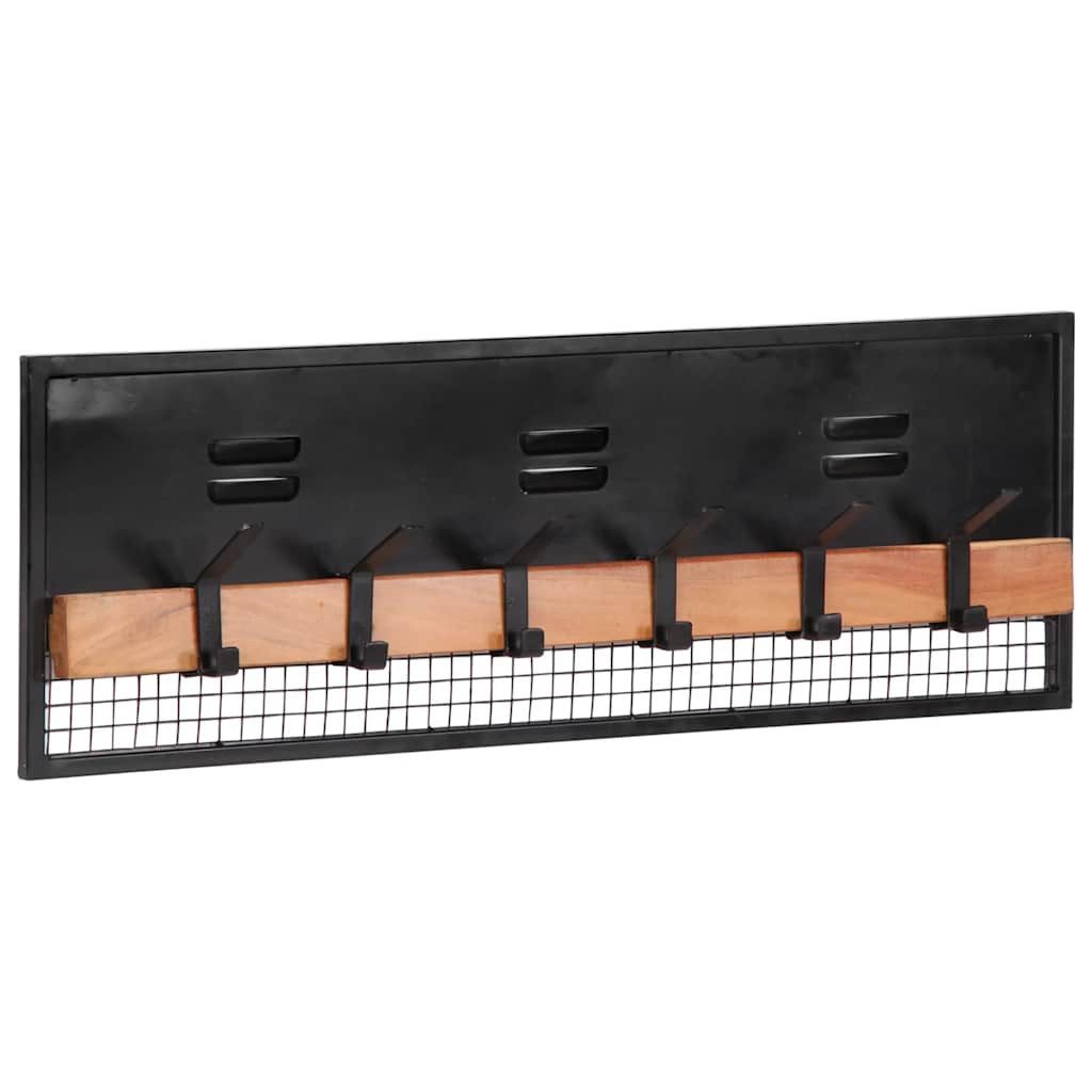 vidaXL Garderobenständer Wandgarderobe 90x11x30 cm Massivholz