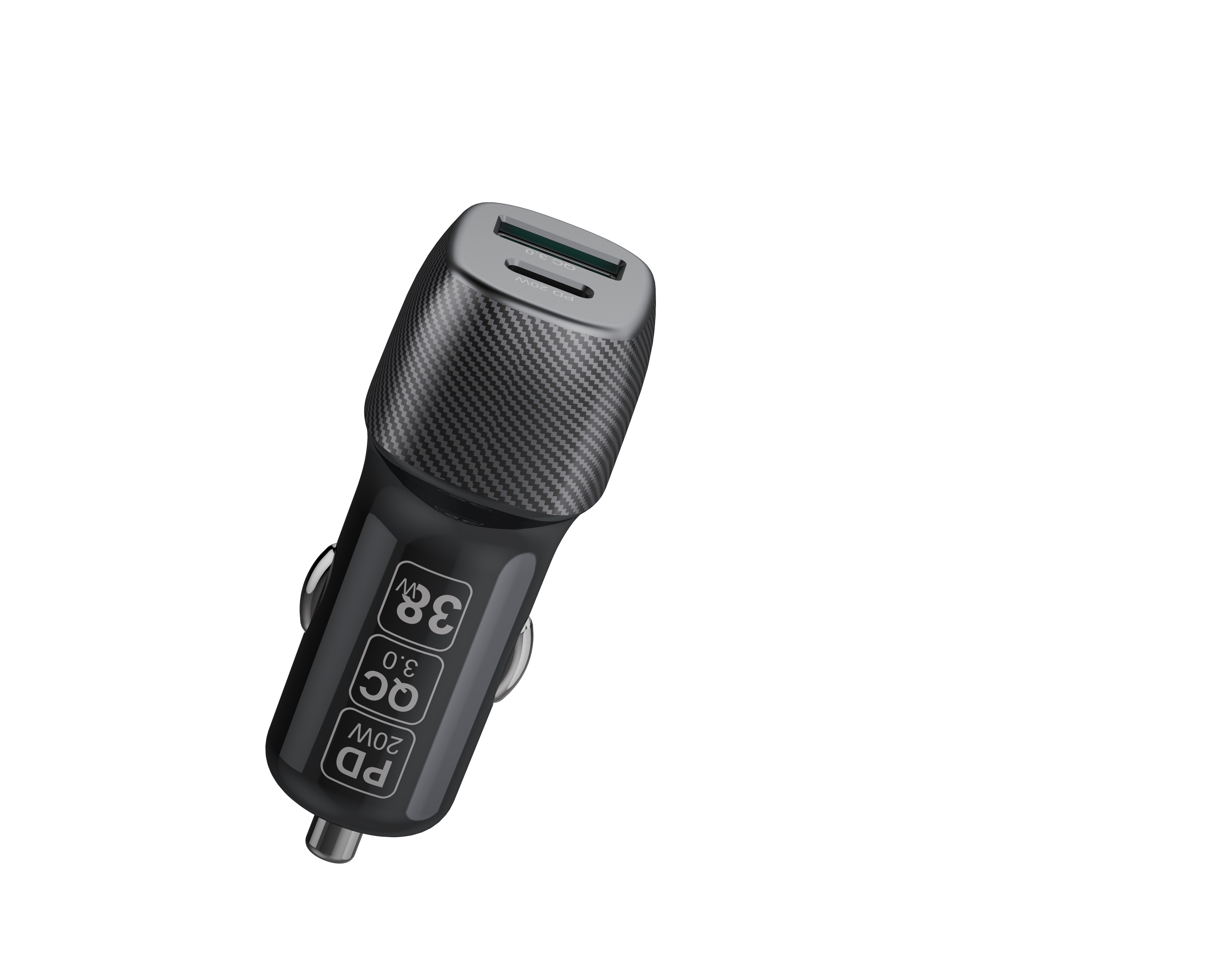 COFI 1453 38W Dual 1x USB 1x Typ-C Quick Auto Ladegerät Schnell